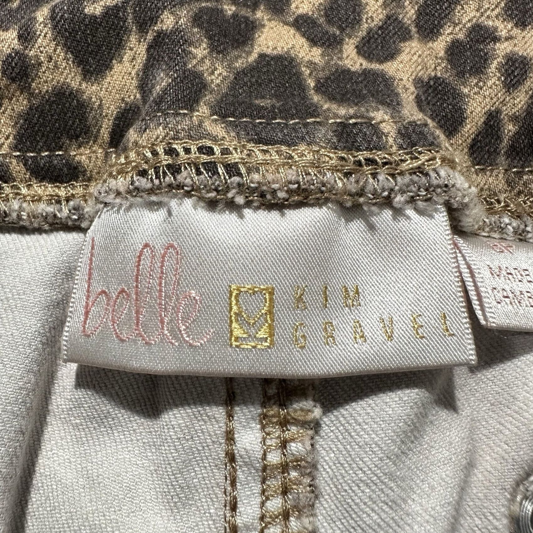 Vintage Belle by Kim Gravel Pants Womens 8P Petite Brown Leopard Print Bootcut Stretch Size 30" / US 8 / IT 44 - 7 Thumbnail