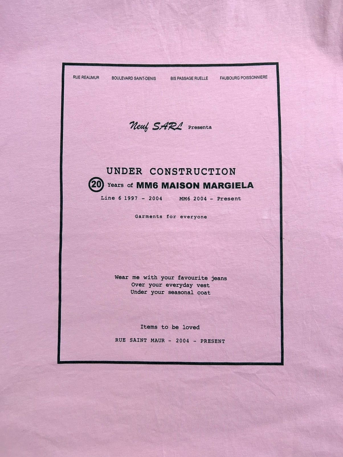 Maison Margiela 2018 Under Construction Tshirt Pink Size US S / EU 44-46 / 1 - 3 Thumbnail