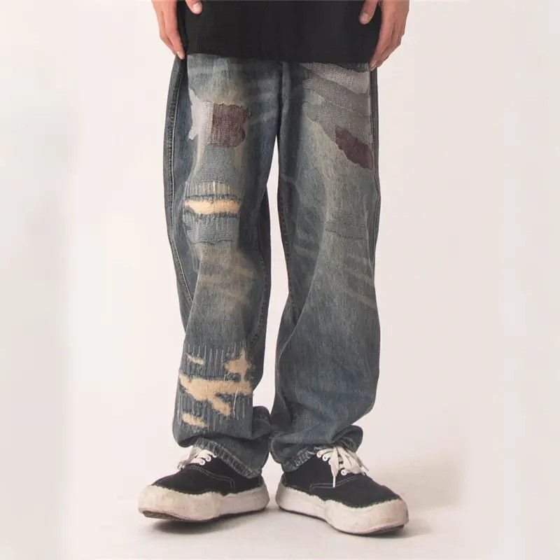 Jean Patchwork Baggy Jeans Size US 34 / EU 50 - 1 Thumbnail