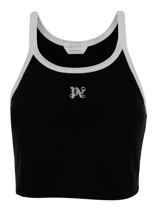 Palm Angels PALM ANGELS Women Tops PWAD060S24FAB0011003 Black Size M / US 6-8 / IT 42-44 - 1 Thumbnail