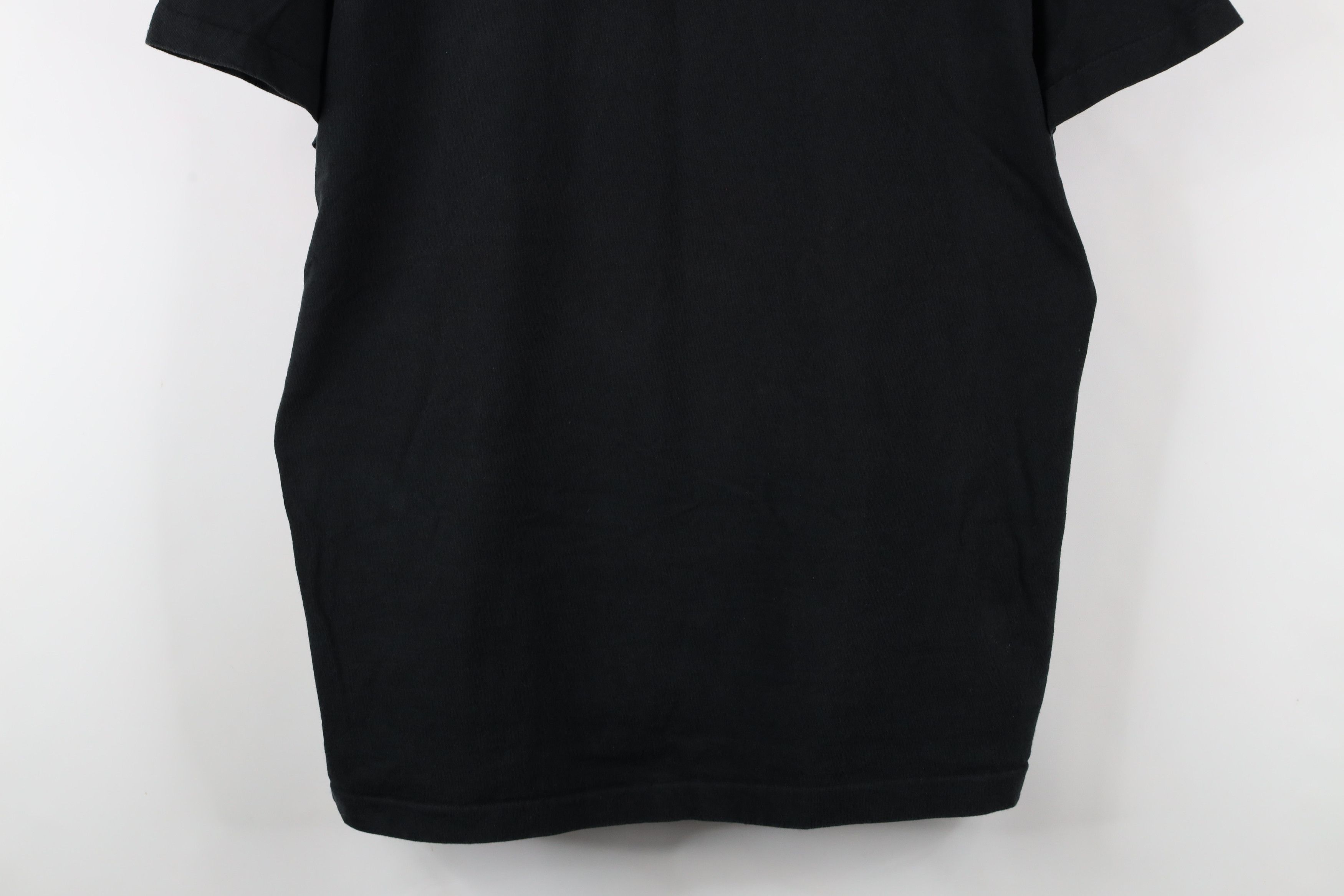 Vintage Vintage 90s Streetwear Heavyweight Cotton T-Shirt Black USA Size US XL / EU 56 / 4 - 3 Thumbnail