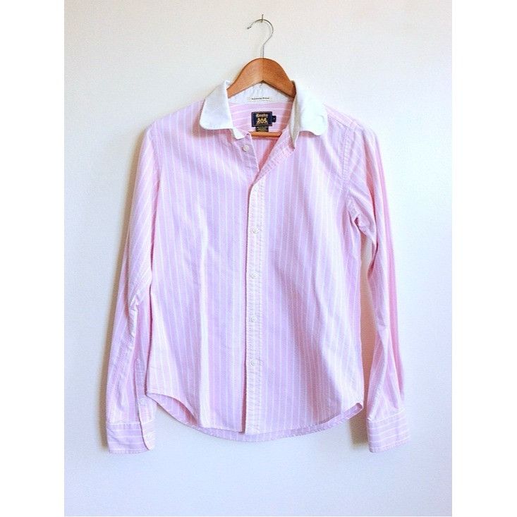 Rugby Ralph Lauren Rugby Ralph Lauren Pink Stripe Oxford Peter Pan Collar Rare Size M / US 6-8 / IT 42-44 - 1 Thumbnail