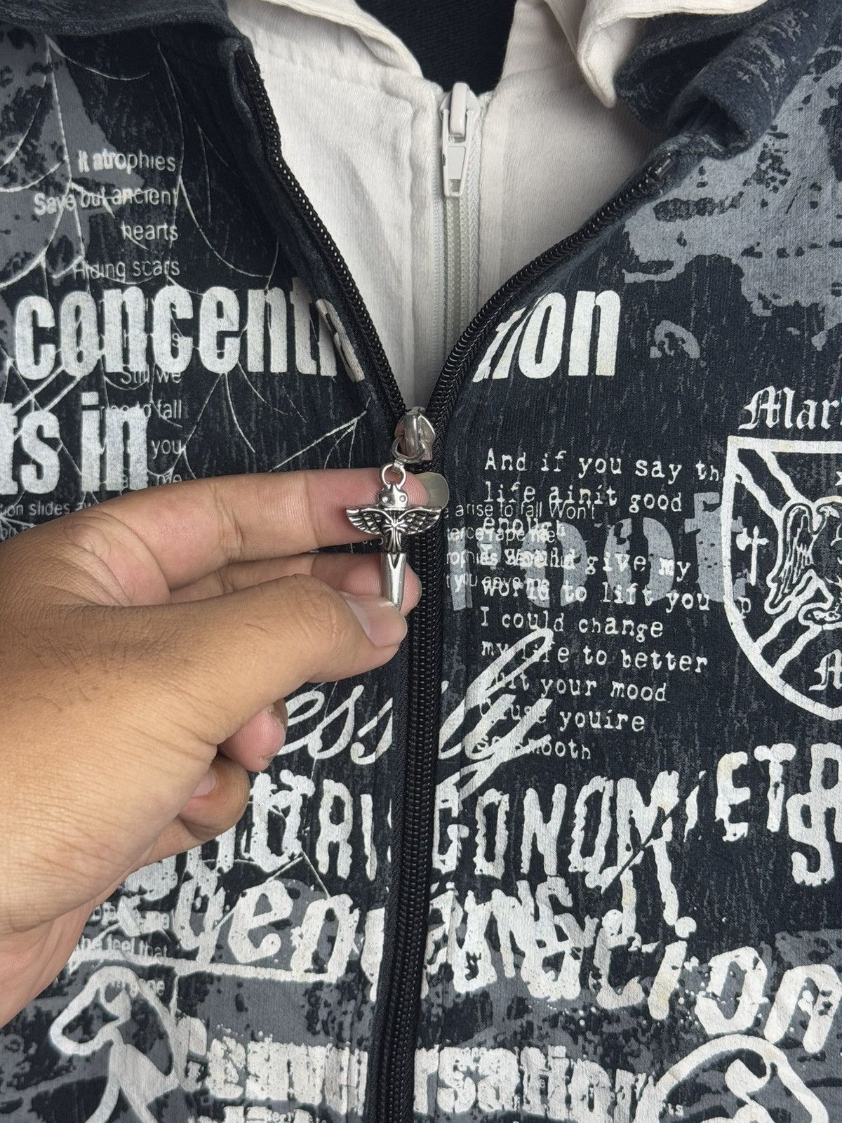 If Six Was Nine Double layers hoodie poem spider japanese style hysteric Size US M / EU 48-50 / 2 - 5 Thumbnail
