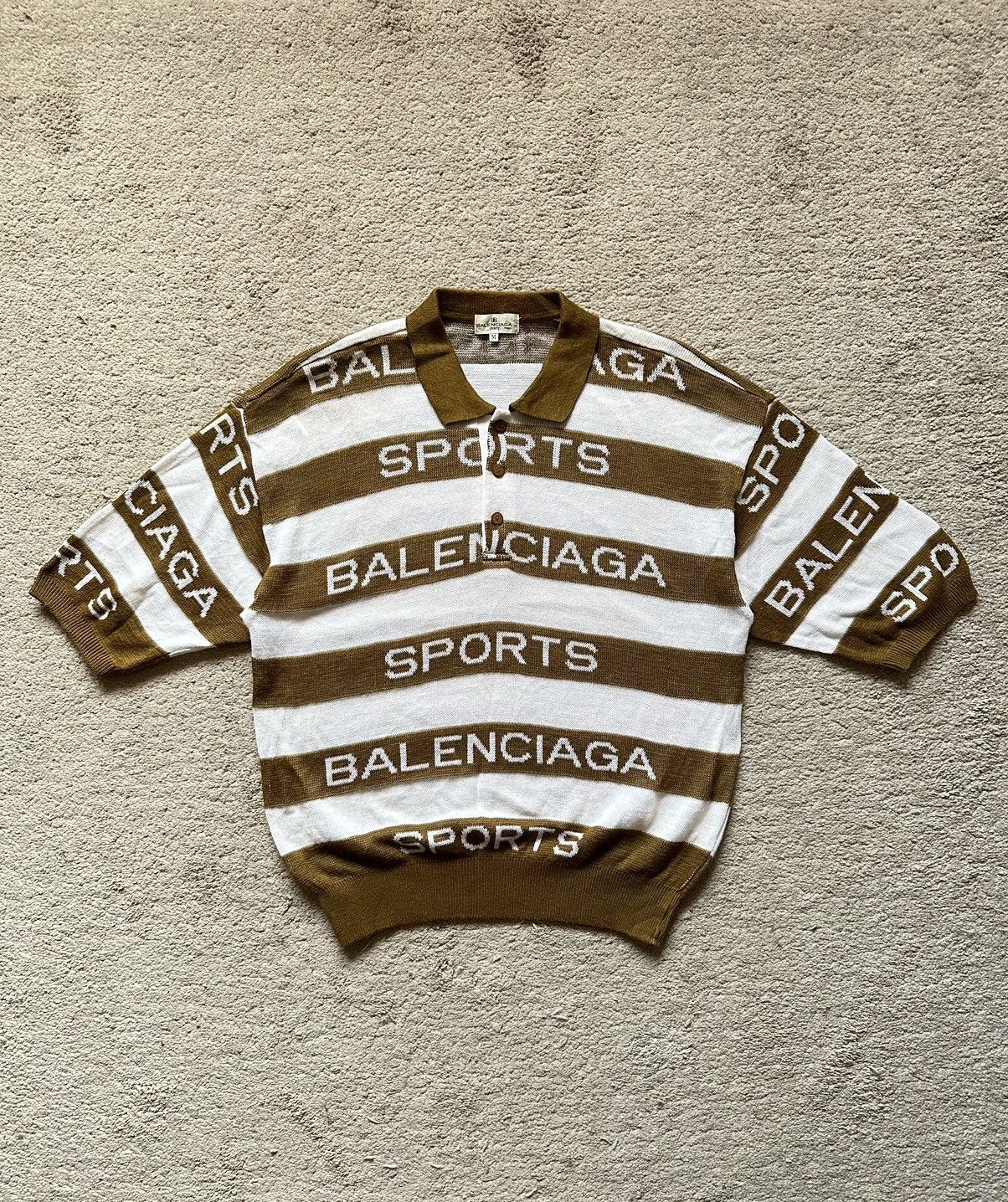 Balenciaga 1990s Balenciaga Knitted Polo Shirts Size US M / EU 48-50 / 2 - 1 Thumbnail