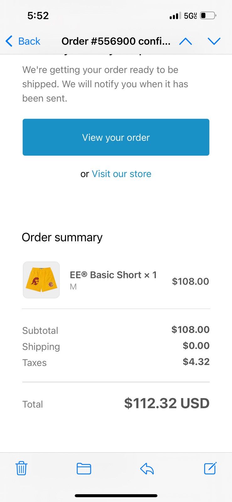 Eric Emanuel Eric Emanuel EE yellow USC Trojans shorts medium Size US 30 / EU 46 - 2 Thumbnail