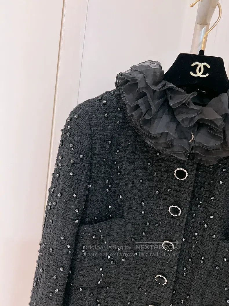 Chanel Chanel Castle series black pearl jacket Size XXS / US 00 / IT 34 - 3 Thumbnail