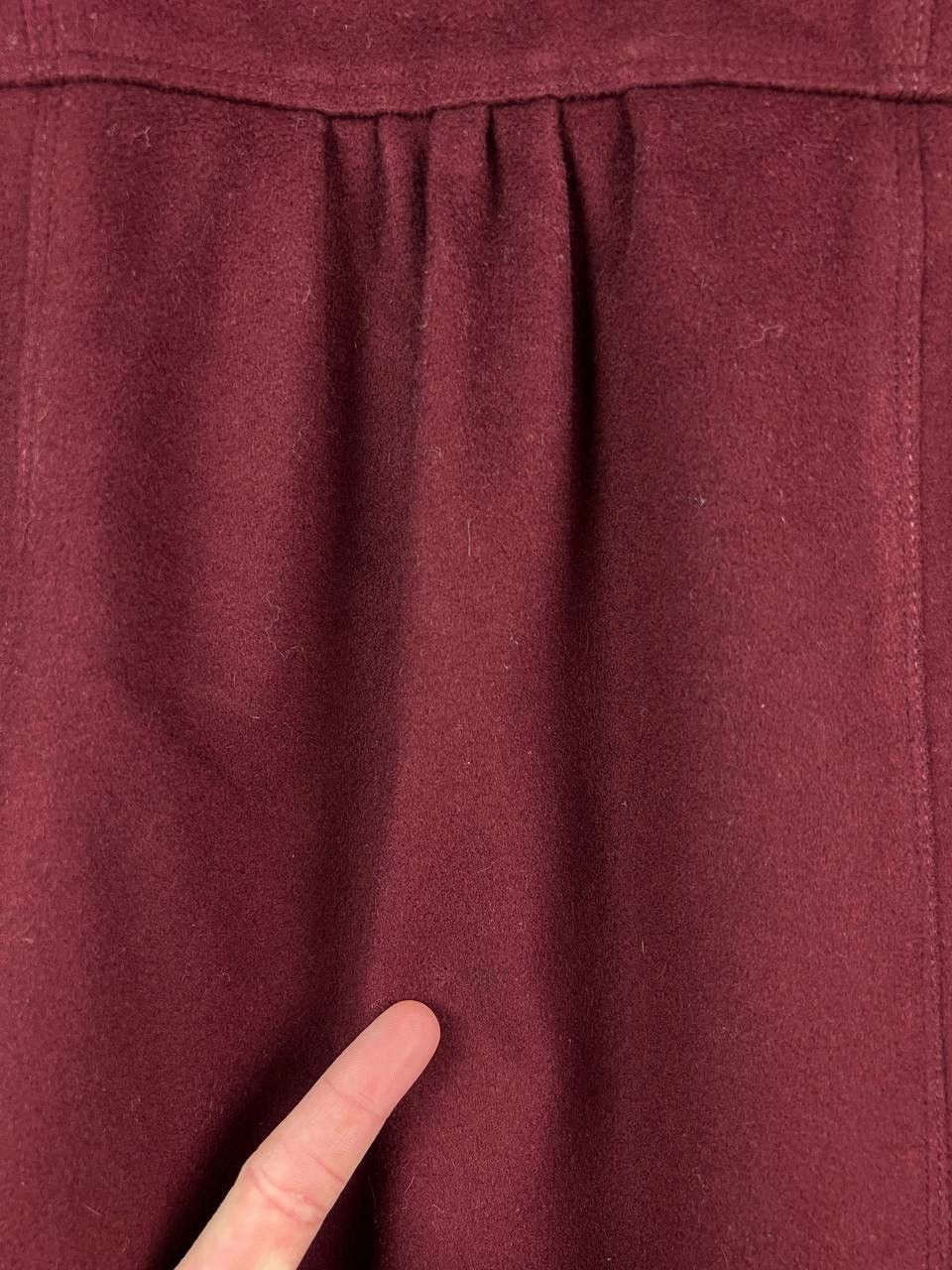 Burberry Burberry Garnet Double Breasted Coat with Black Fur Trim UK6 Size XS / US 0-2 / IT 36-38 - 19 Thumbnail