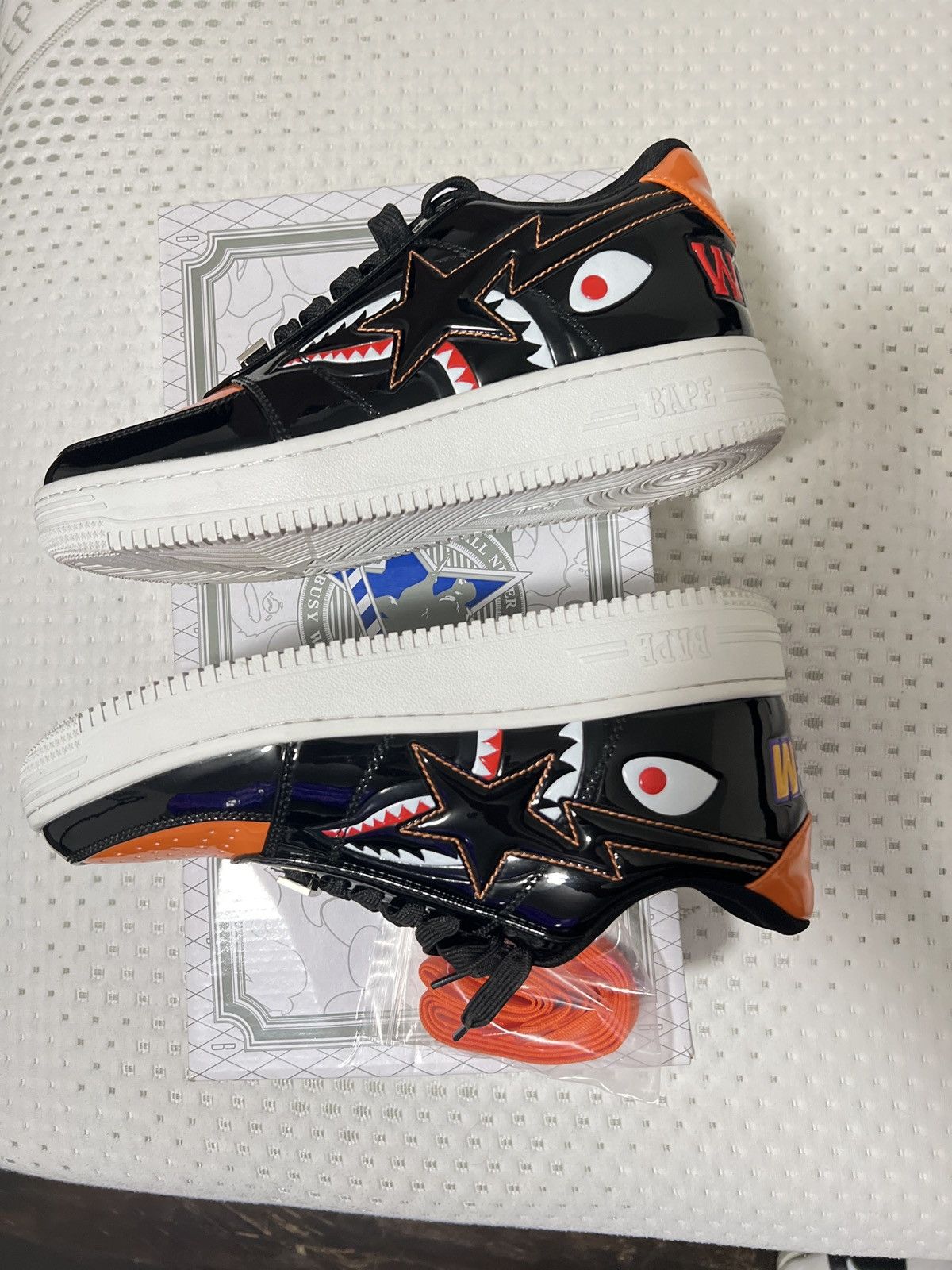 Bape Bapesta Shark Orange/Black Size US 8.5 / EU 41-42 - 2 Thumbnail
