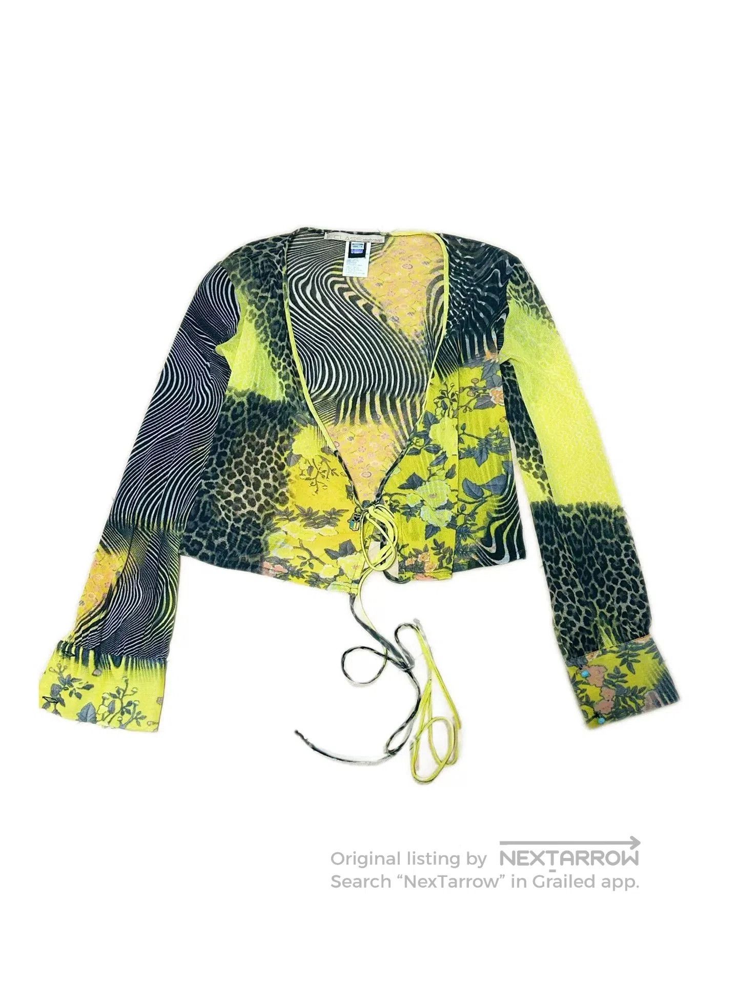 Roberto Cavalli Roberto Cavalli Floral Mesh Cardigan. Size M / US 6-8 / IT 42-44 - 2 Thumbnail