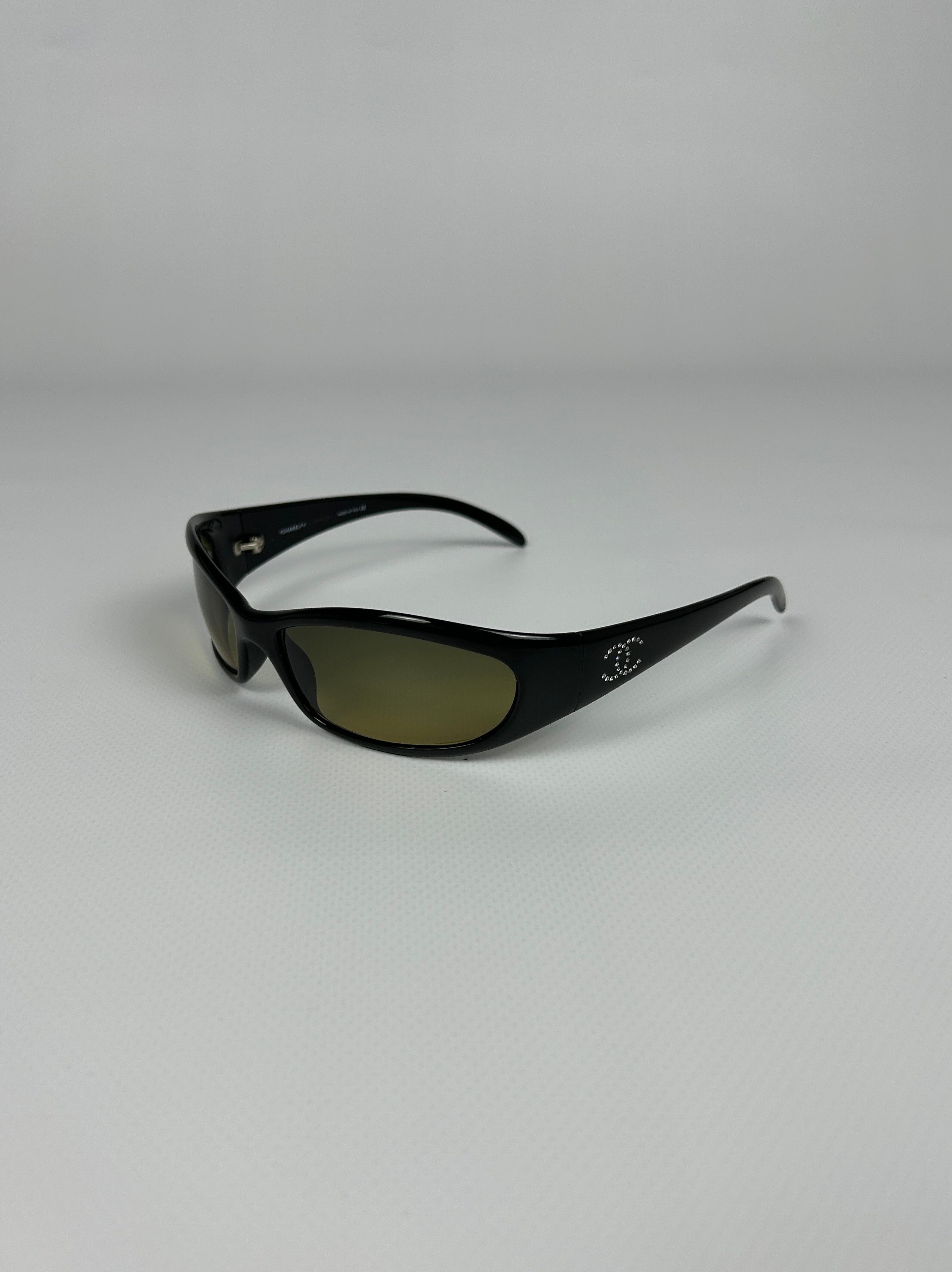 CHANEL ココマーク ラインストーン CC サングラス 6004-B Chanel × Vintage Y2k chanel 6004-B c.501/18 rhinestone logo speed