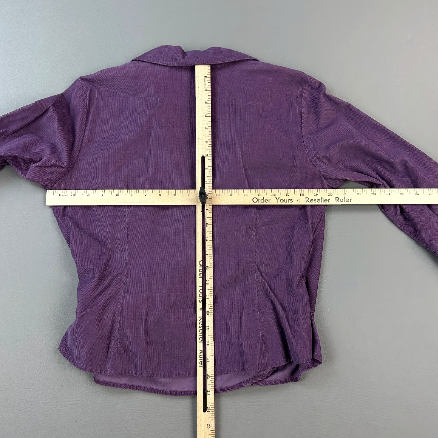 J. Jill J Jill Wrap Jacket Women's 12 Purple Corduroy Tie Front 3/4 Sleeve Casual Jacket Size XL / US 12-14 / IT 48-50 - 6 Thumbnail