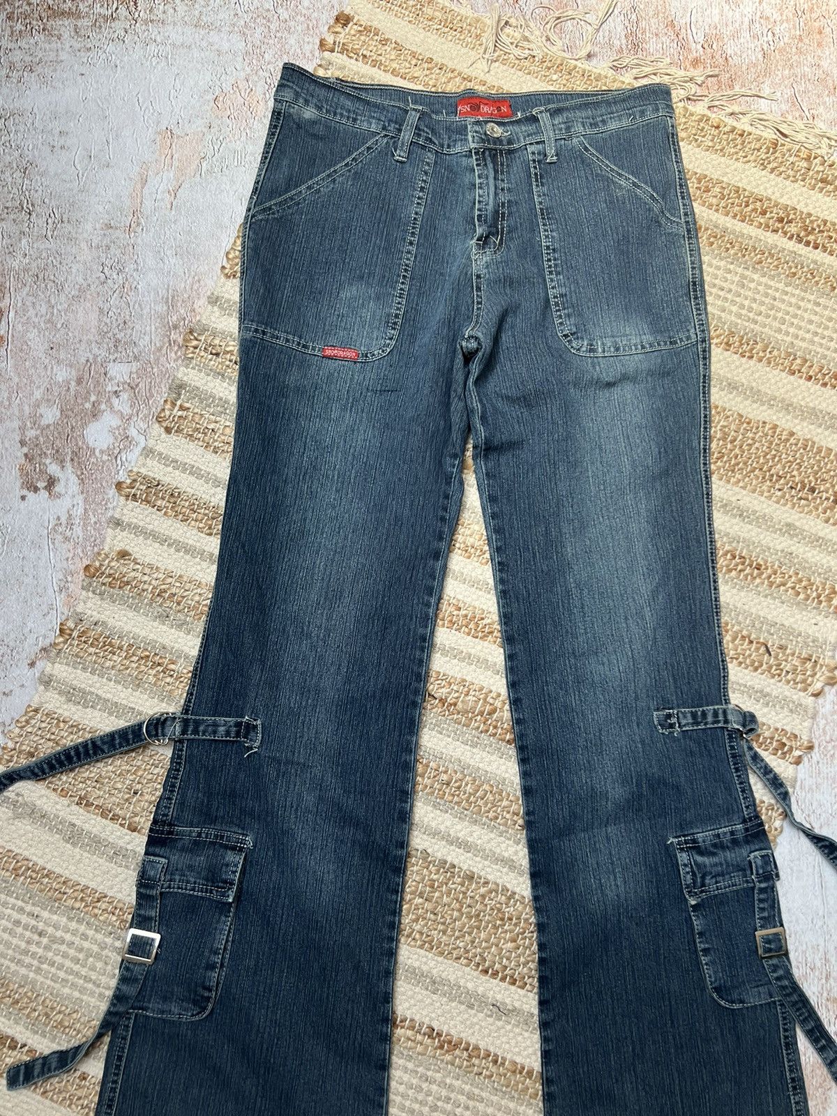 Vintage Vintage super flare cargo jeans Size US 28 / EU 44 - 3 Thumbnail