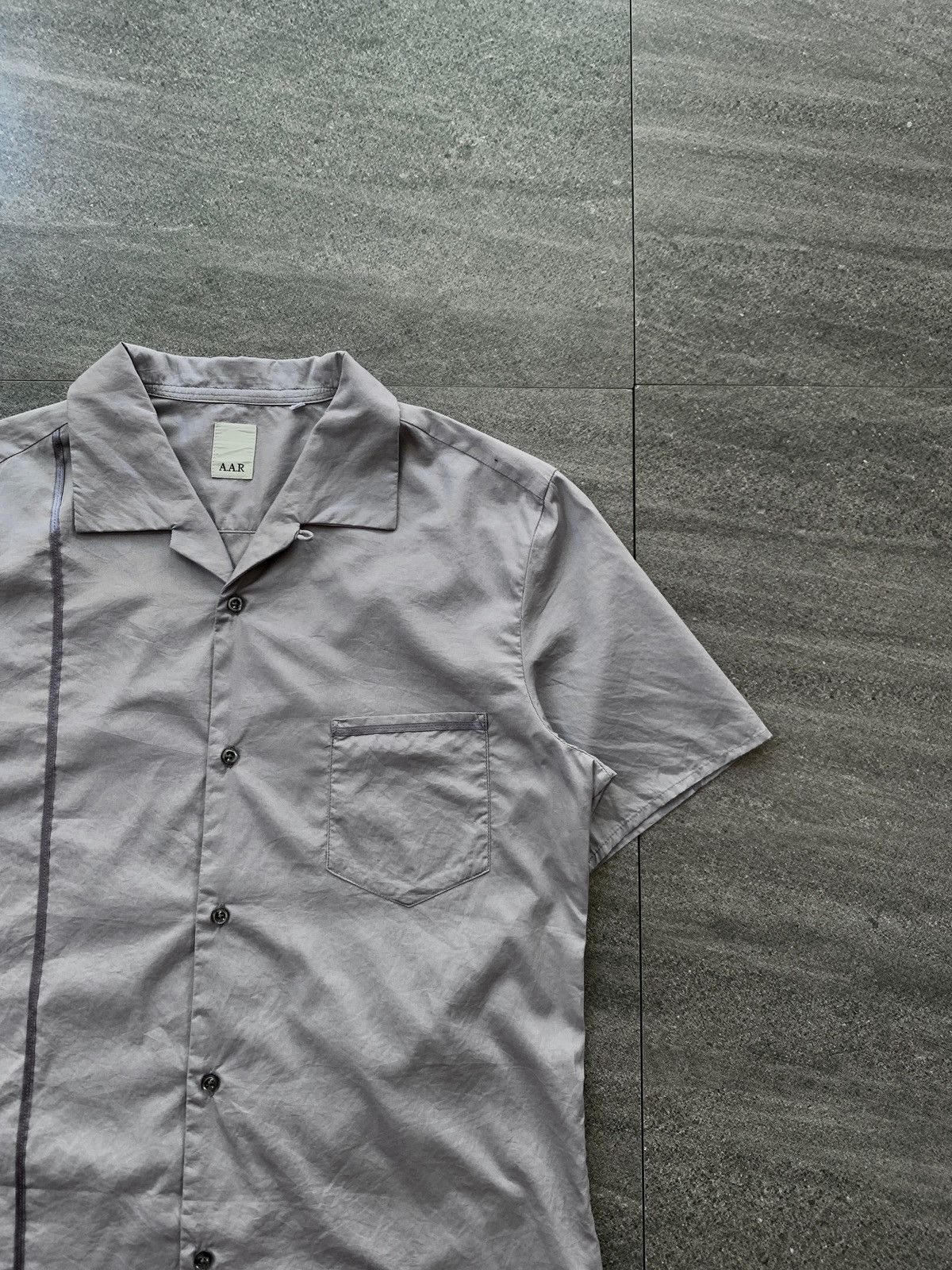 Yohji Yamamoto FREE TAX! AAR Ribbon Paneled Open Collar Shirt Size US M / EU 48-50 / 2 - 2 Thumbnail