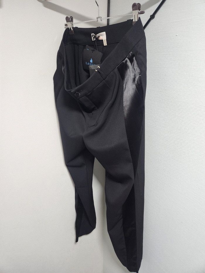 Lanvin LANVIN 스모킹 noir satin stripe trousers Size 28" / US 6 / IT 42 - 3 Thumbnail