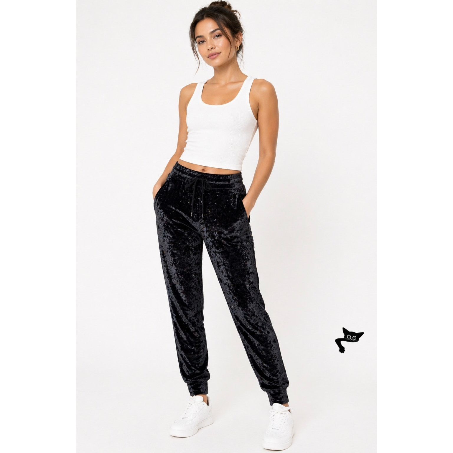 Lululemon Lululemon Ready to Crush Velvet Jogger Pants Black Women's 4 Size 27" / US 4 / IT 40 - 6 Thumbnail