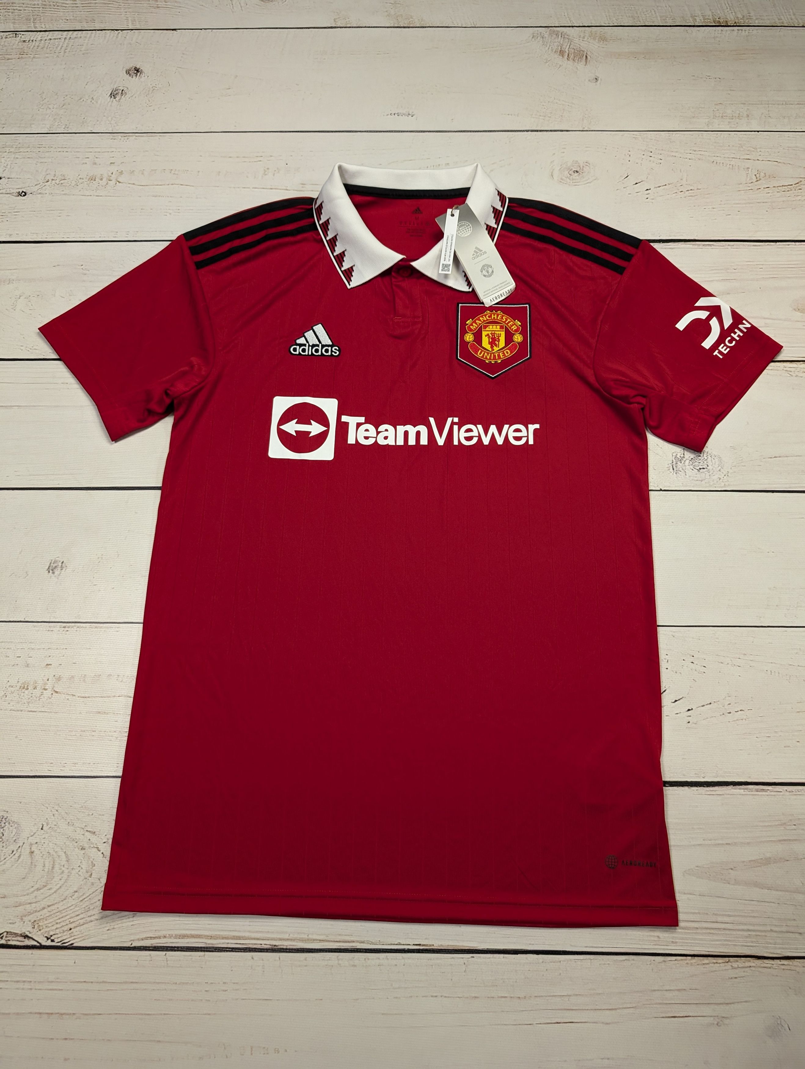 Adidas Adidas Manchester United 22/23 Soccer Jersey Polo Home Kit Size US M / EU 48-50 / 2 - 1 Thumbnail
