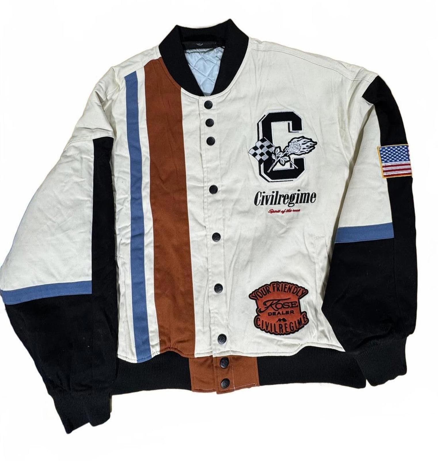 Civil Regime Civil Regime Rose Dealer Racing Jacket in Cream Size US L / EU 52-54 / 3 - 1 Thumbnail