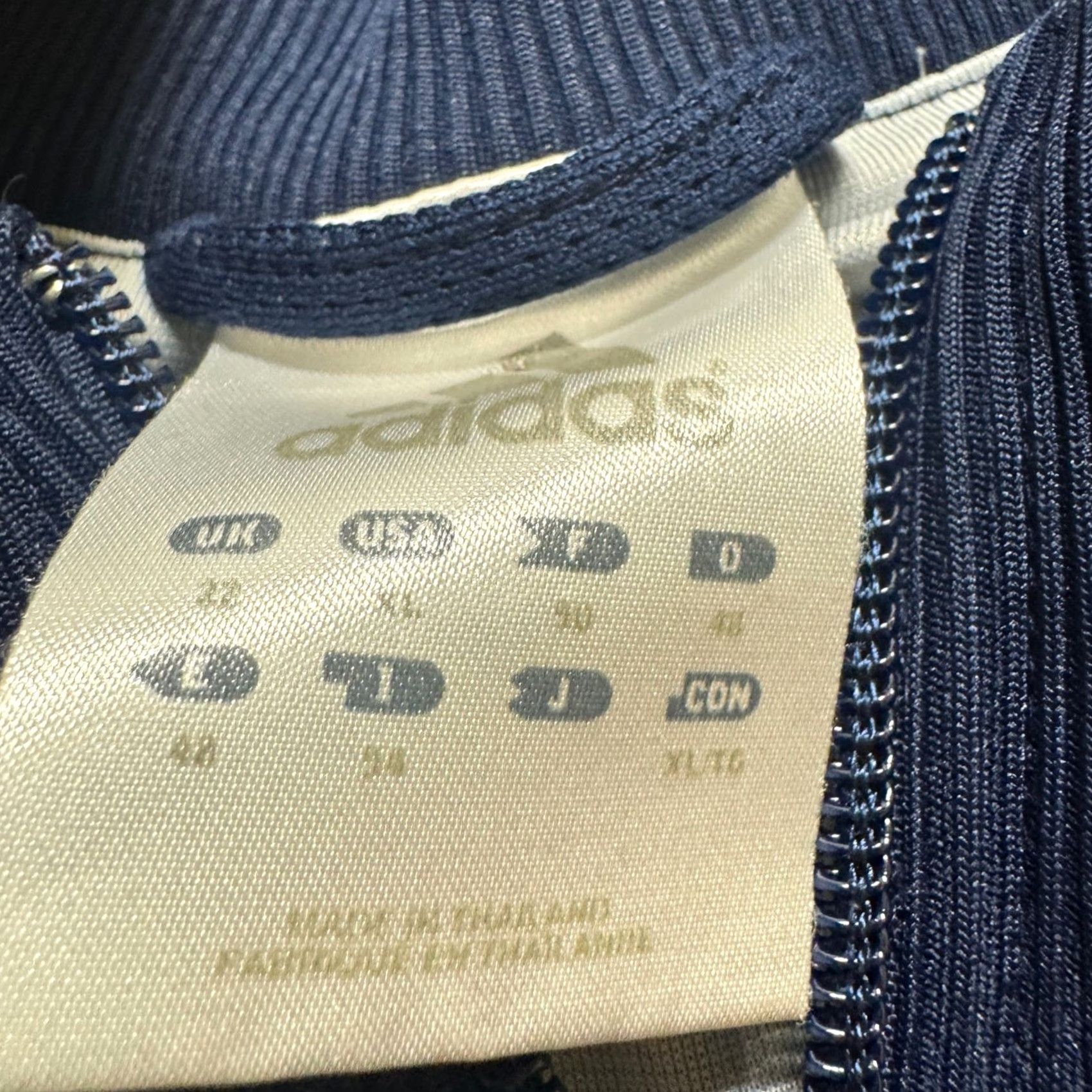 Adidas VINTAGE Adidas Jacket Womens XL Blue White Gray Full-Zip Polyester Cotton Blend 90s Y2K Striped Womens XL Blue White Gray Size XL / US 12-14 / IT 48-50 - 2 Thumbnail