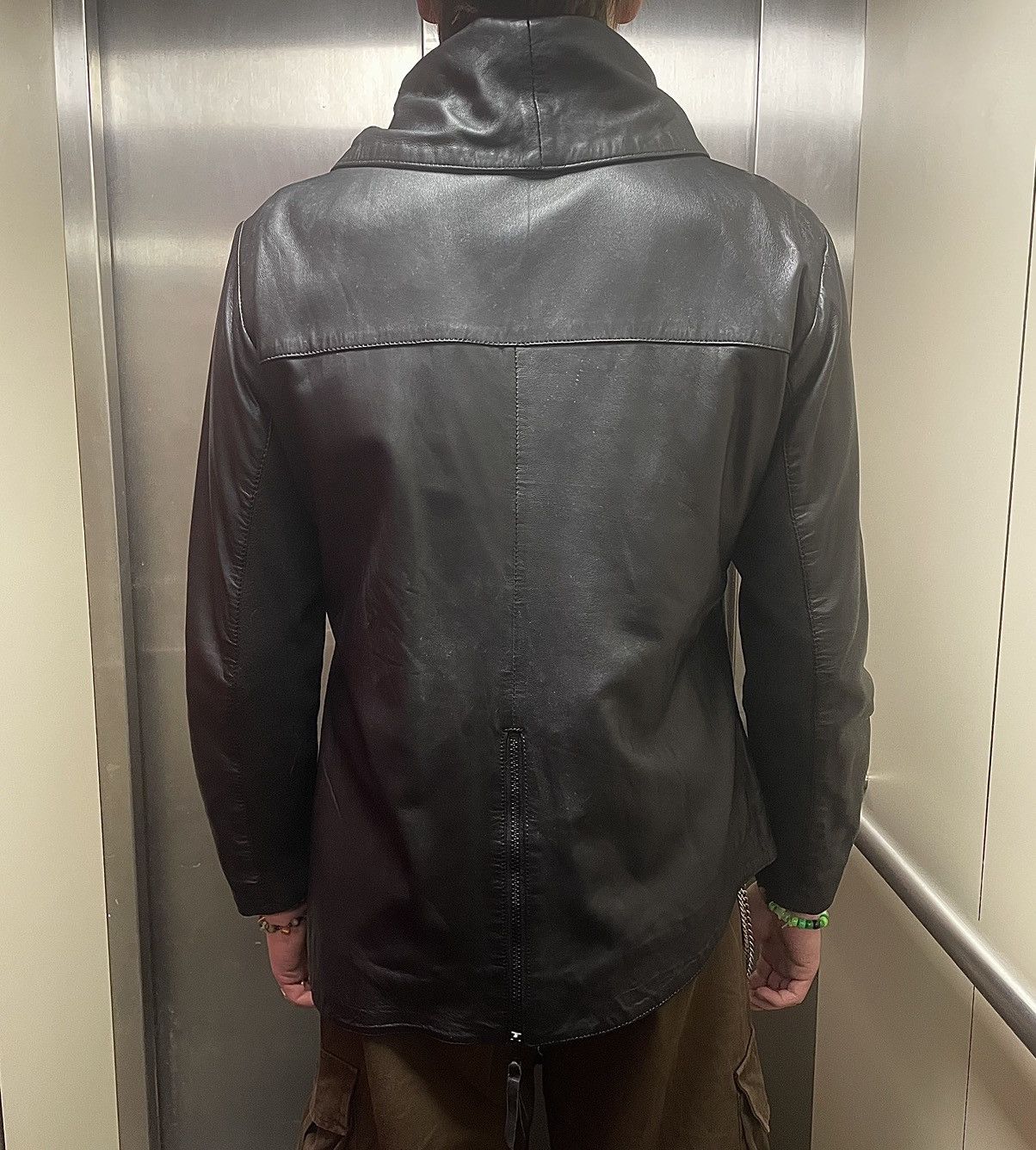 Vintage Avantgarde/Rick Owens Inspired asymmetrical Leatherjacket Size US M / EU 48-50 / 2 - 5 Thumbnail