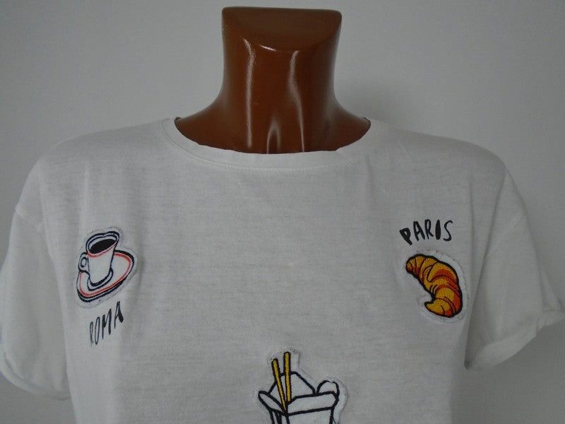Mango Women's T-Shirt MNG. Color: White. Size: S. Size S / US 4 / IT 40 - 8 Thumbnail