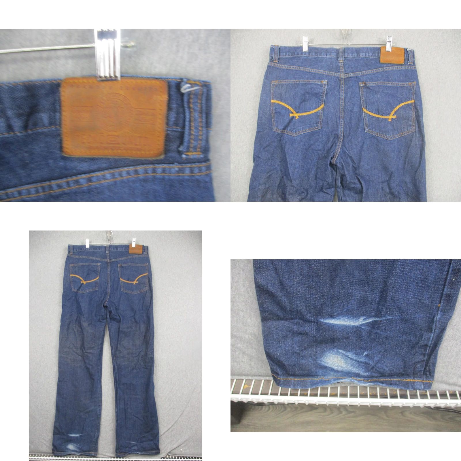 Ecko Unltd. VINTAGE Ecko Unltd Jeans Mens 38x34 Blue Denim Relaxed Fit Straight Leg Jeans Mens 38/34 Dark Blue Denim with Contrast Stitching Size US 38 / EU 54 - 8 Thumbnail
