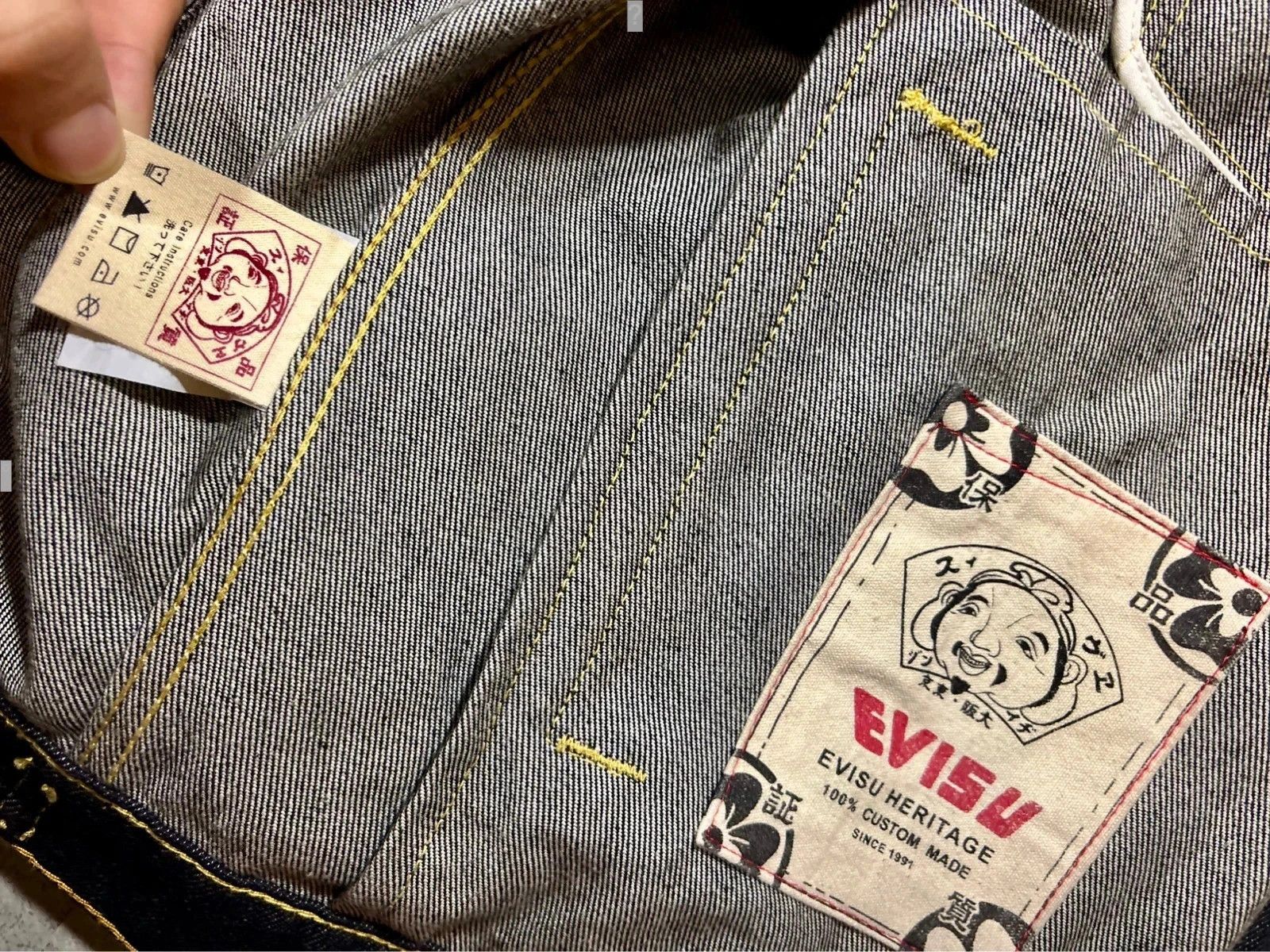 Japanese Brand Evisu denim jacket fish and Buddha Size US M / EU 48-50 / 2 - 5 Thumbnail