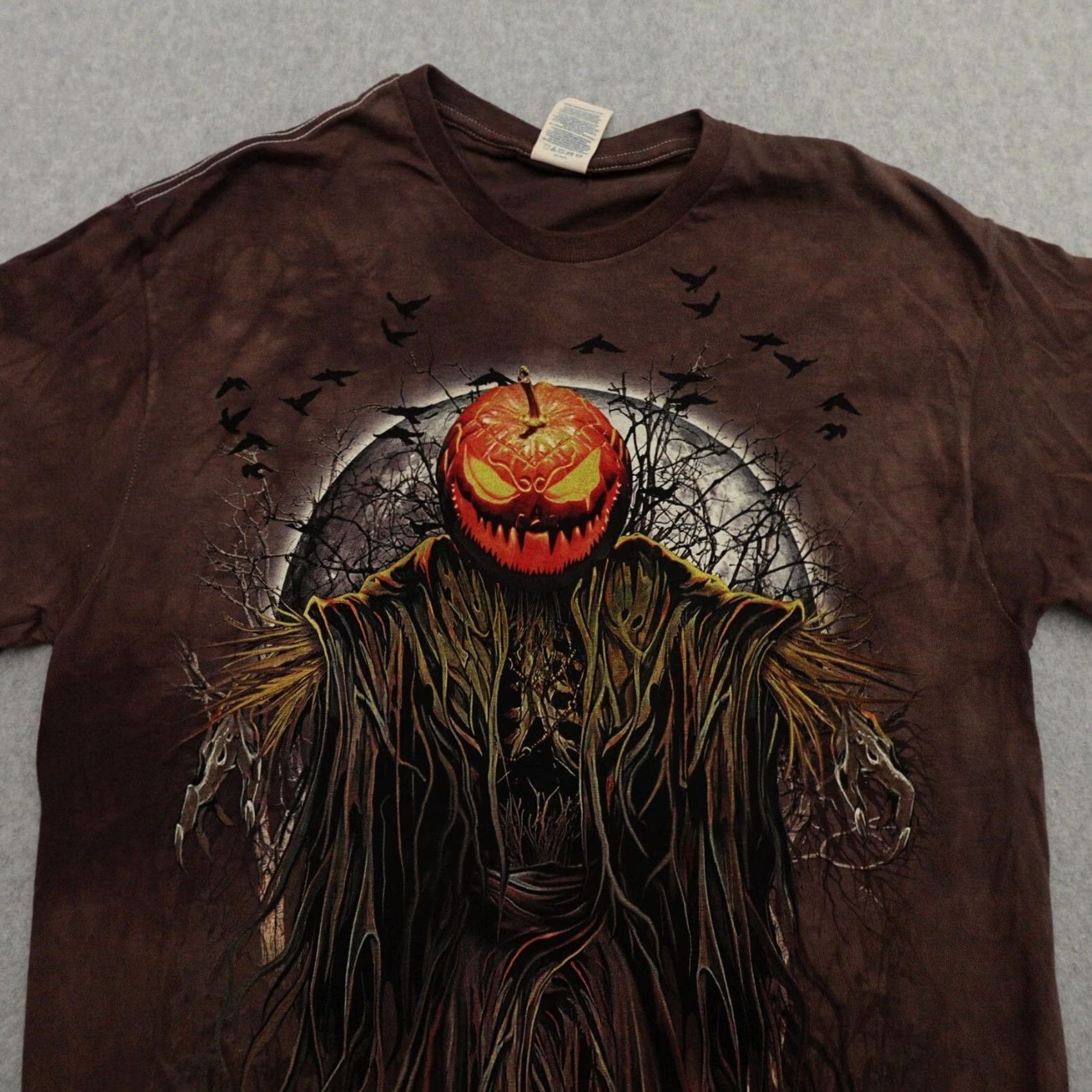 Delta Vintage Delta TShirt XL (21X28) Brown Tie Dye Halloween Pumpkin Horror Scarecrow Size US XL / EU 56 / 4 - 6 Thumbnail