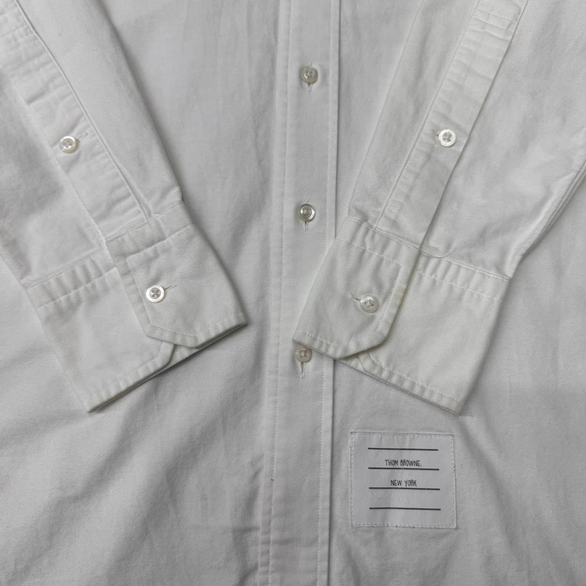 Thom Browne Thom Browne White Long Sleeve Shirt Q10 Size US M / EU 48-50 / 2 - 3 Thumbnail