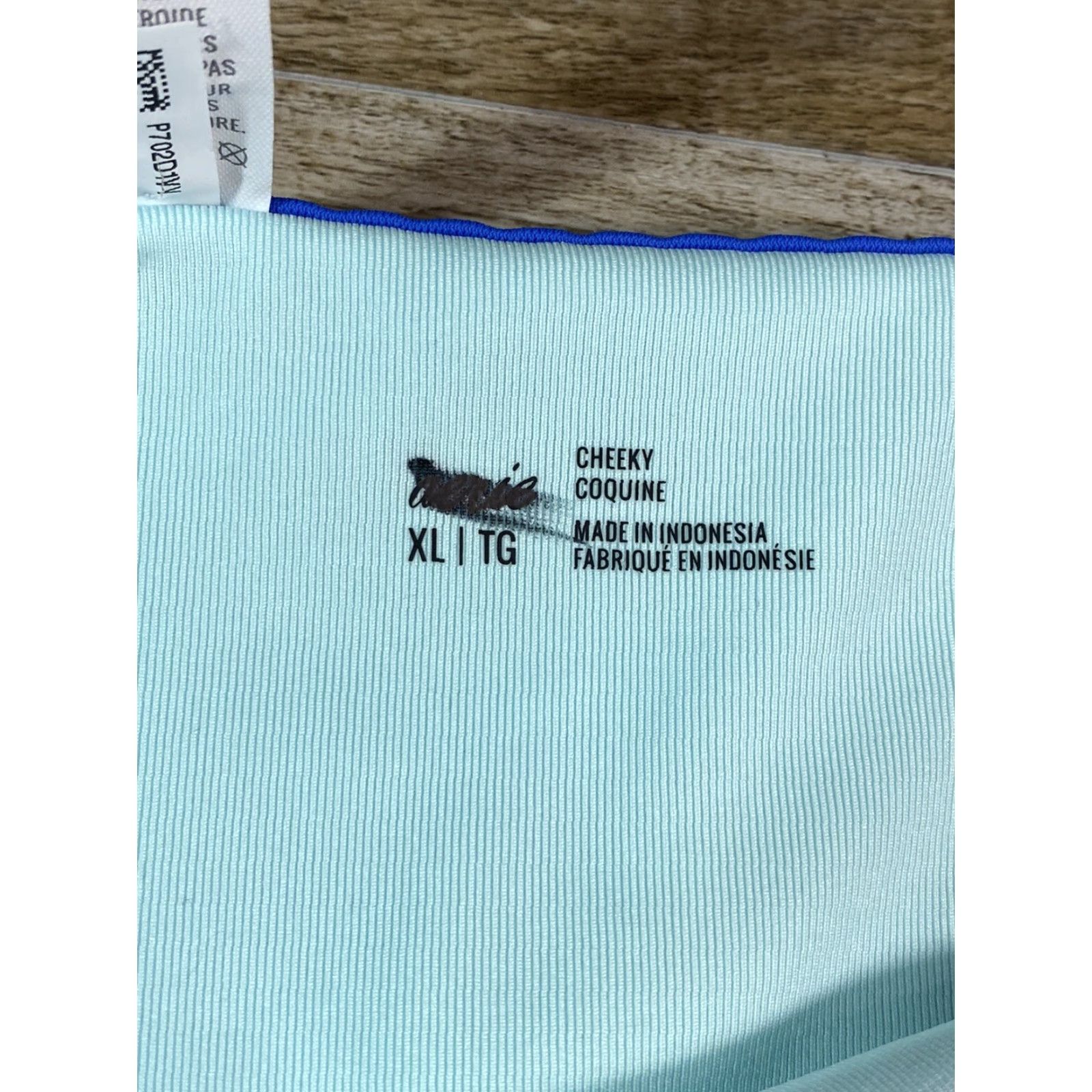 Vintage Aerie Women’s Bikini Bottom Swim Blue Side String Ties Swimsuit XL Size 40" / US 18 - 4 Thumbnail
