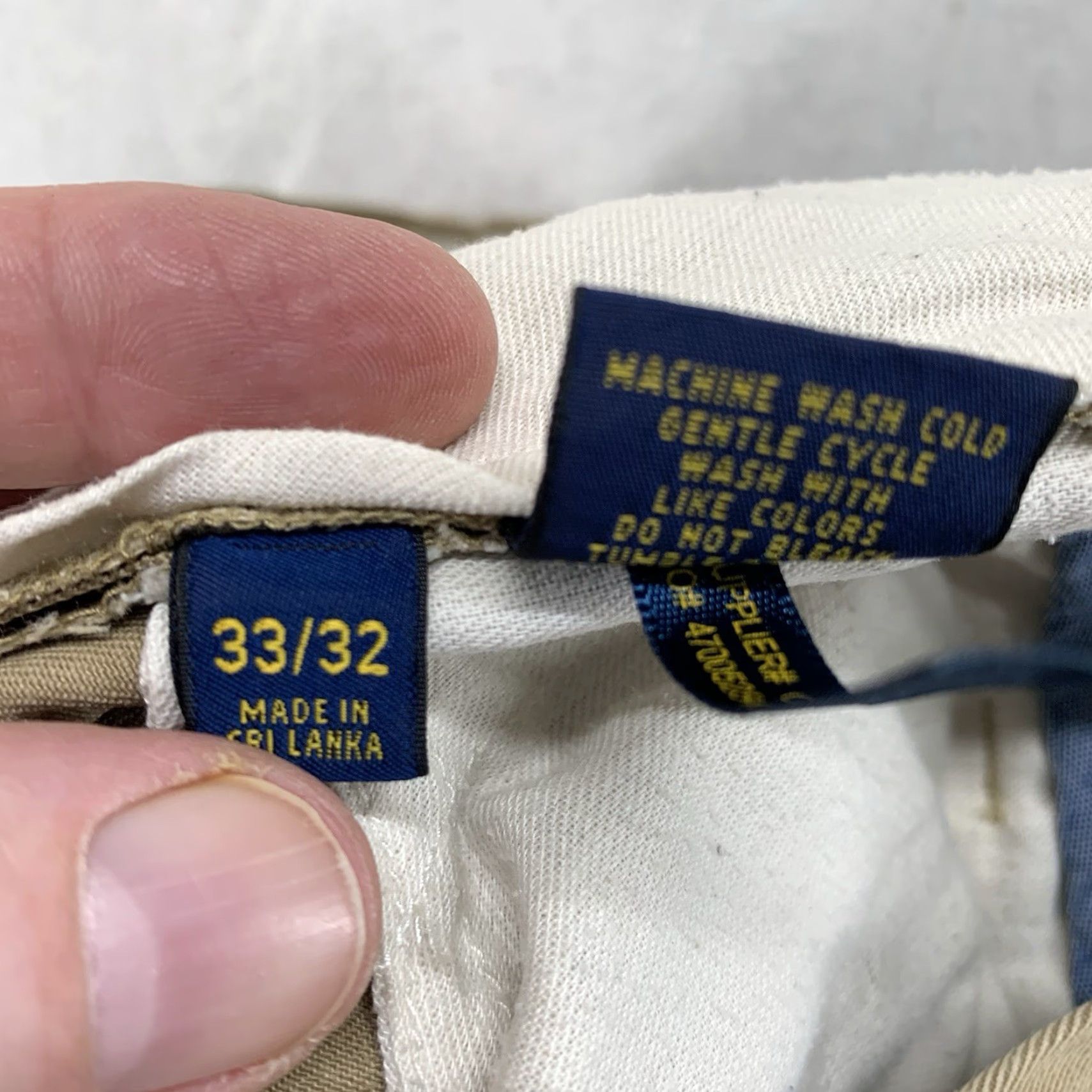 Polo Ralph Lauren Polo Ralph Lauren Bedford Chino Pants Classic Fit Cotton Twill Beige 35x31 Men's Regular Straight Front Pockets Button Zip Size US XS / EU 42 / 0 - 4 Thumbnail