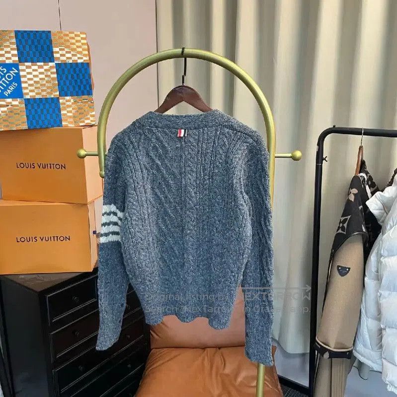 Thom Browne Thom Browne Gray Wool Women's Cardigan . Size M / US 6-8 / IT 42-44 - 2 Thumbnail