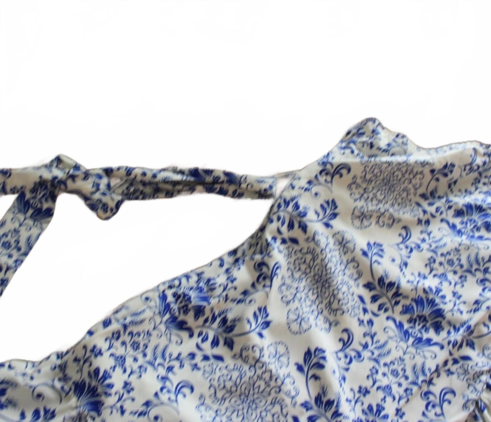 Shein NWOT SHEIN Blue & White Floral Ruffle Casual Summer Dress S Size ONE SIZE - 6 Thumbnail