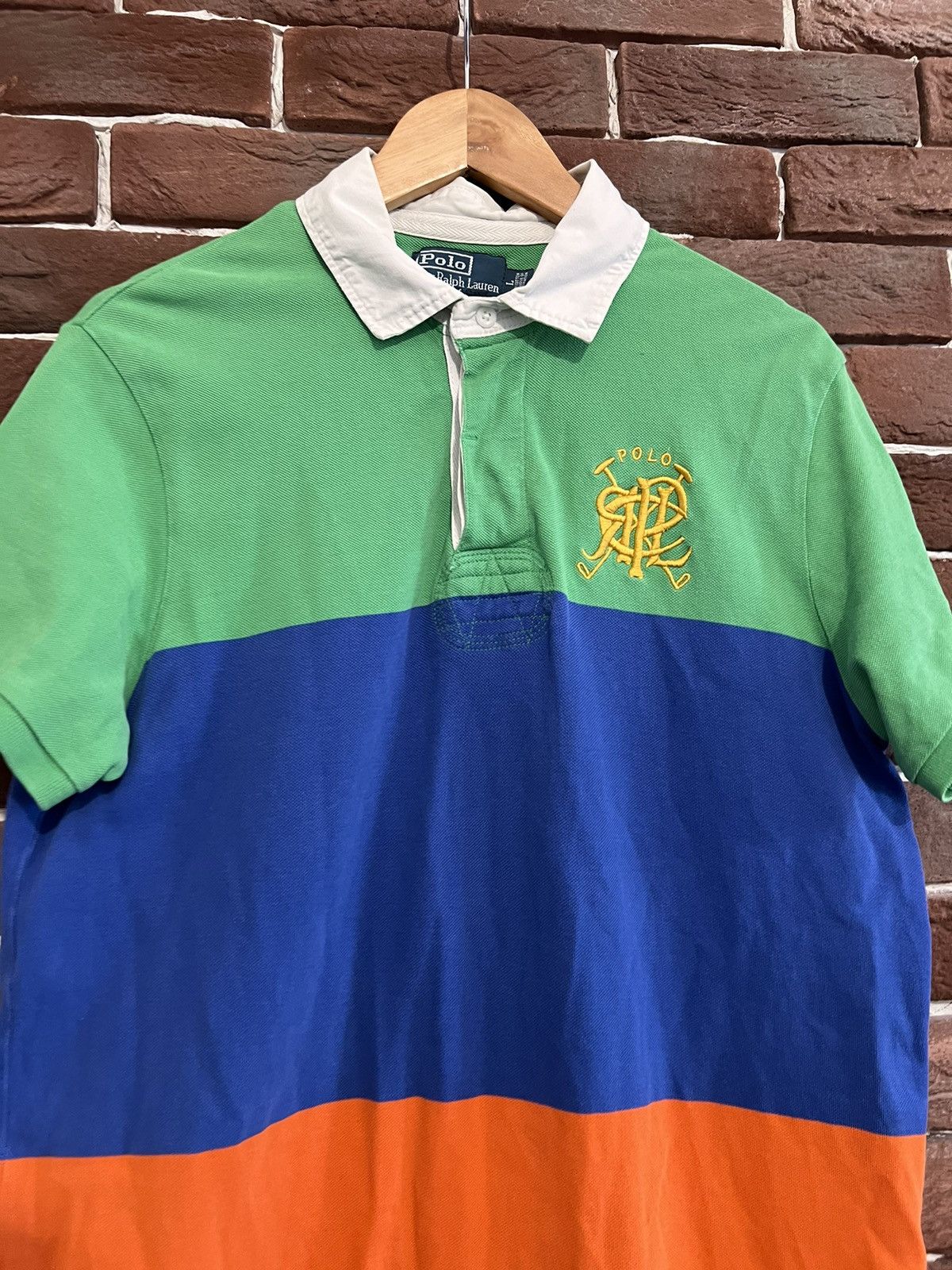 Polo Ralph Lauren Polo Ralph Lauren Vintage Rugby tshirt Striped Hype Rare Size US L / EU 52-54 / 3 - 3 Thumbnail