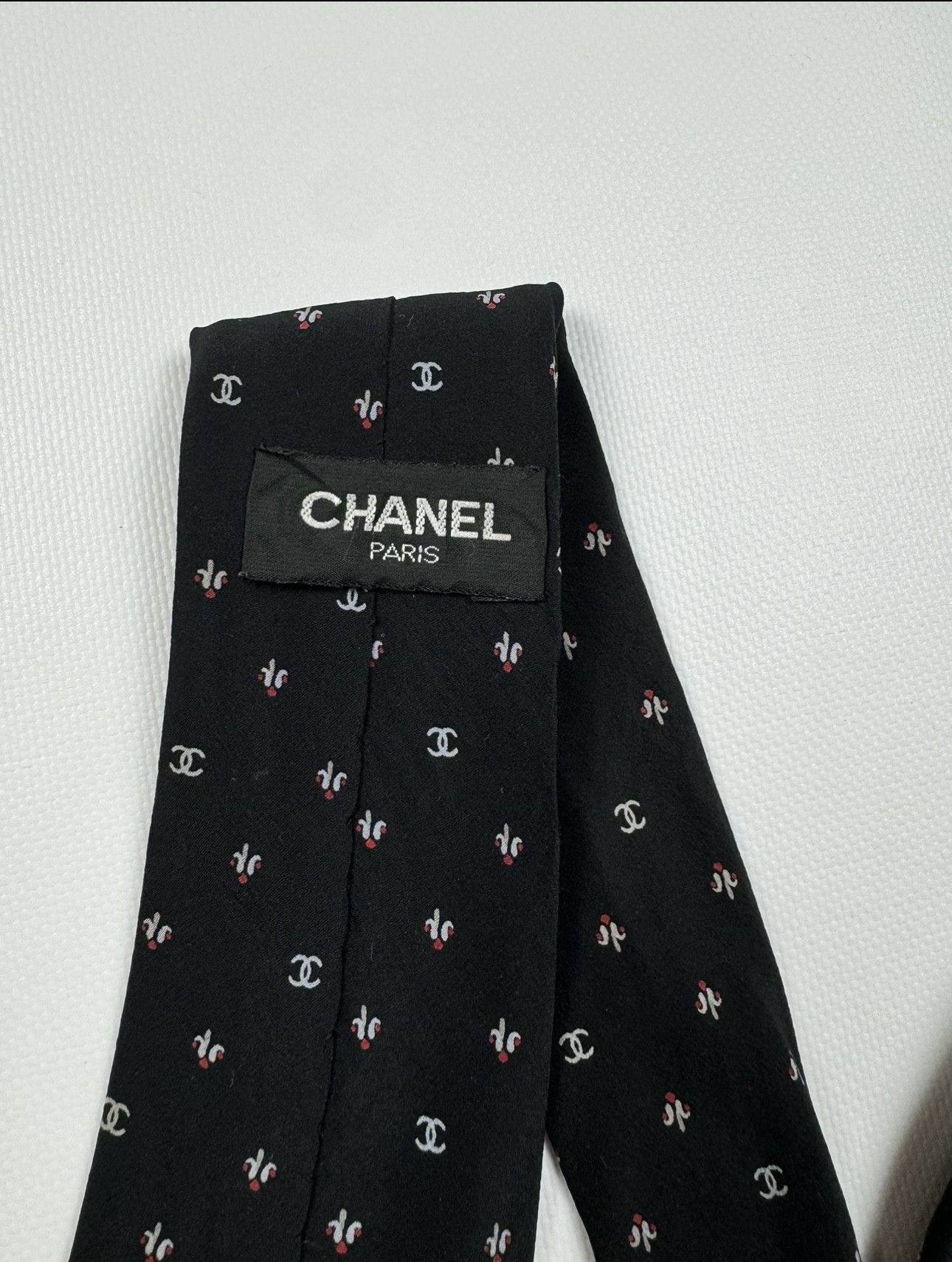 Chanel 90s Chanel Silk Tie Vintage Size ONE SIZE - 4 Thumbnail