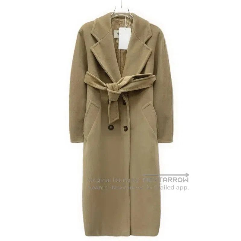 Max Mara MaxMara Brown Wool Long Coat . Size XXS / US 00 / IT 34 - 1 Thumbnail