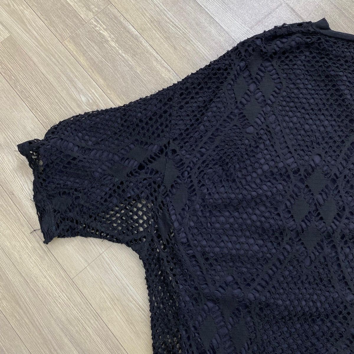 Y's Vintage Y’s Yohji Yamamoto Japan Knit Mesh Overlay T-Shirt Size US M / EU 48-50 / 2 - 11 Thumbnail