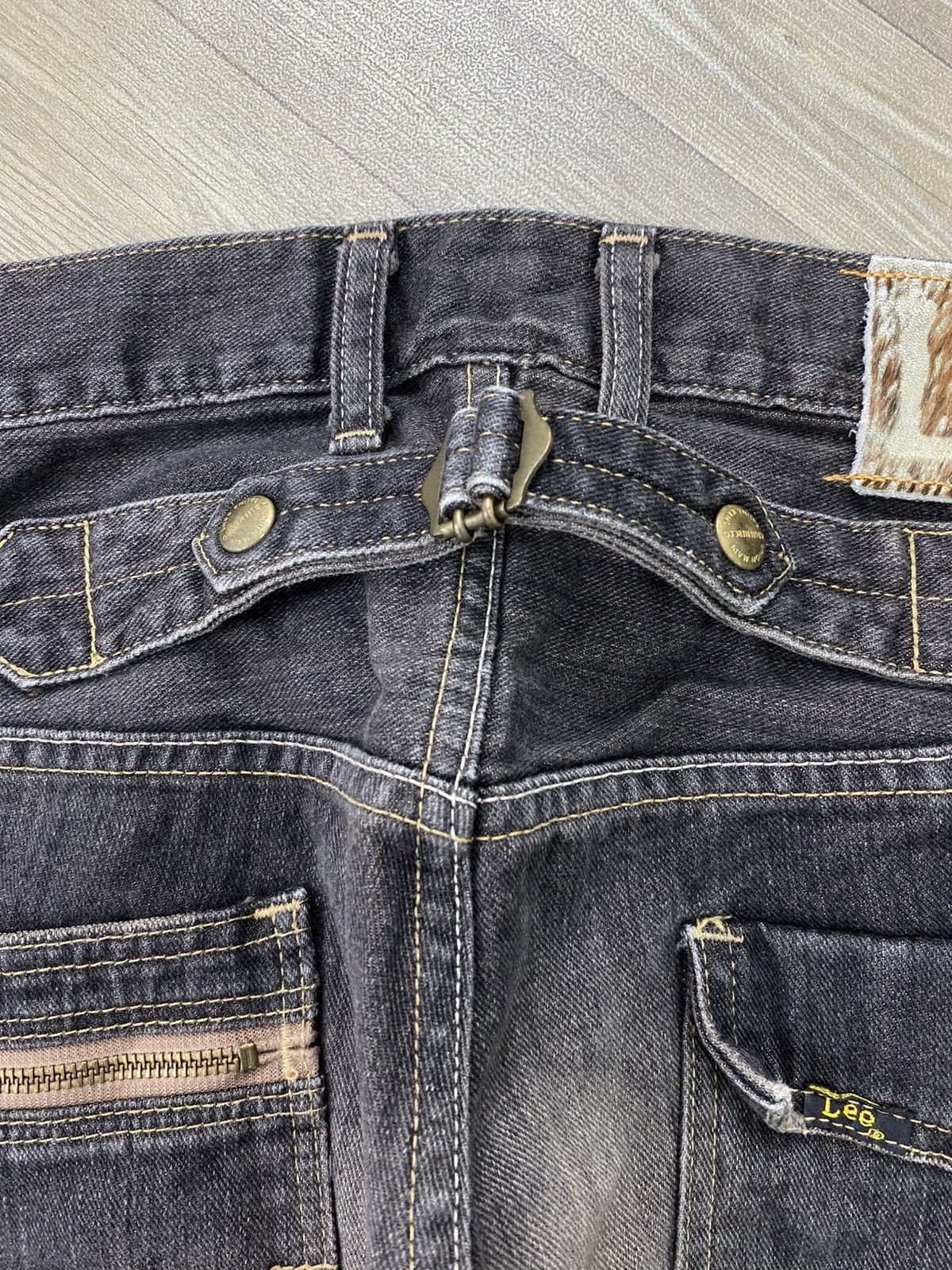 If Six Was Nine Vintage Lee Clawmark Faded Lgb Style Flared Jeans Y2K Size US 32 / EU 48 - 14 Thumbnail