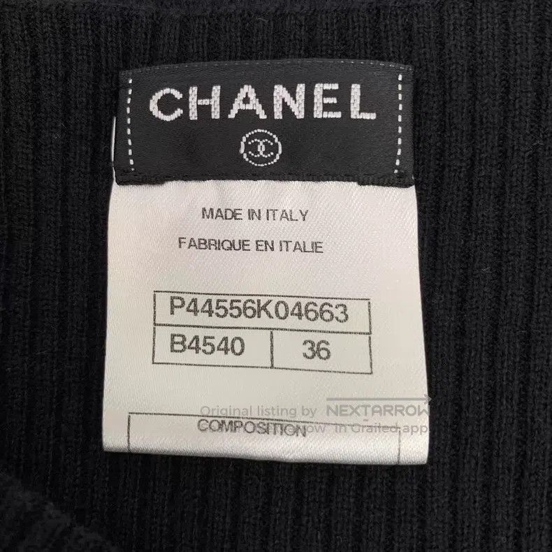 Chanel Chanel Black logo silver logo wool short-sleeved knitted d Size XS / US 0-2 / IT 36-38 - 7 Thumbnail