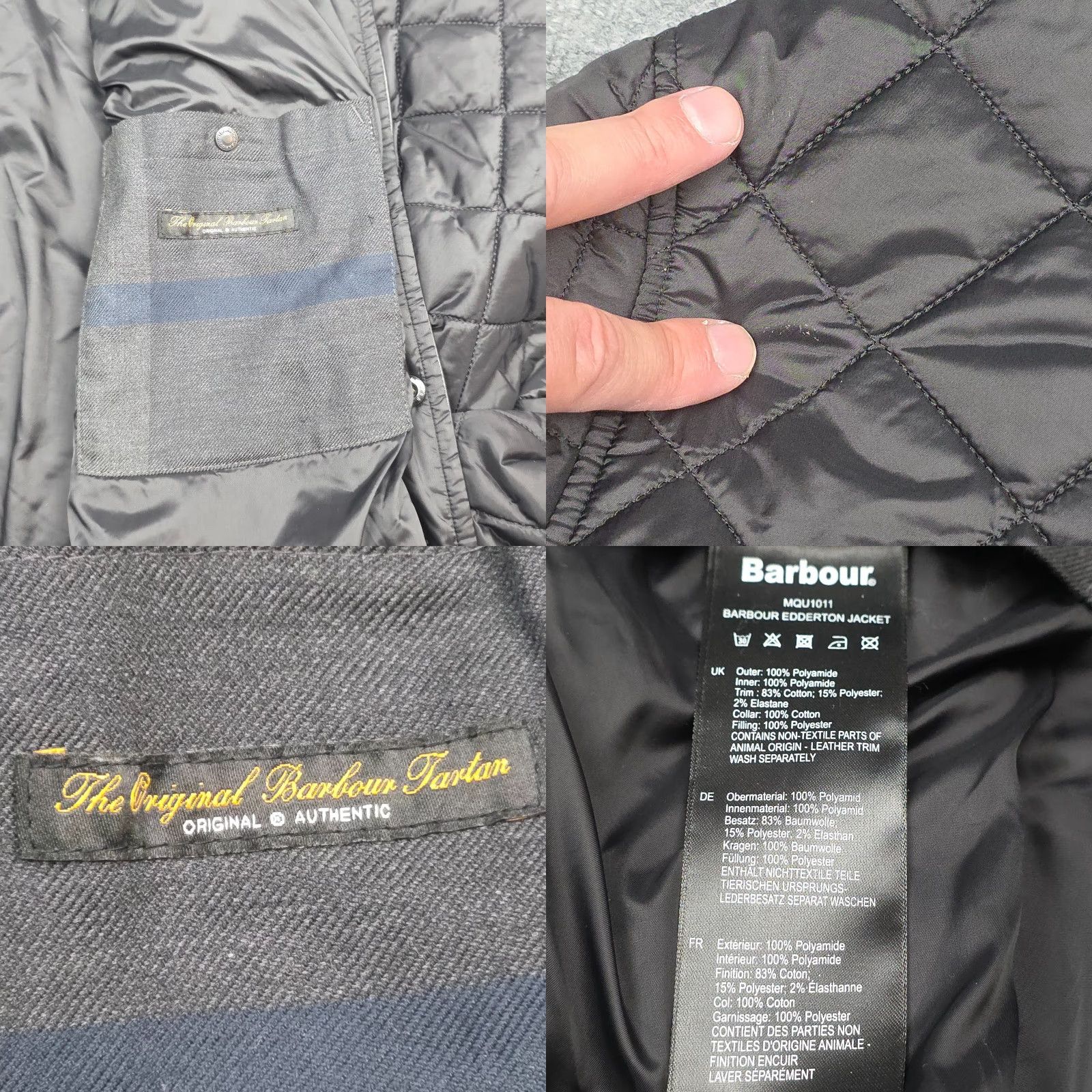 Barbour Barbour Edderton Bomber Jacket Men's XXL Black Lightweight Quilted Snap Size US XXL / EU 58 / 5 - 8 Thumbnail