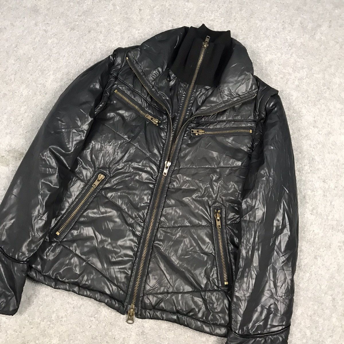 If Six Was Nine × Japanese Brand × Le Grande Bleu (L.G.B.) JAPAN BRAND BRTHBREATH PUFFER BLACK PUNK JACKET Size US S / EU 44-46 / 1 - 4 Thumbnail