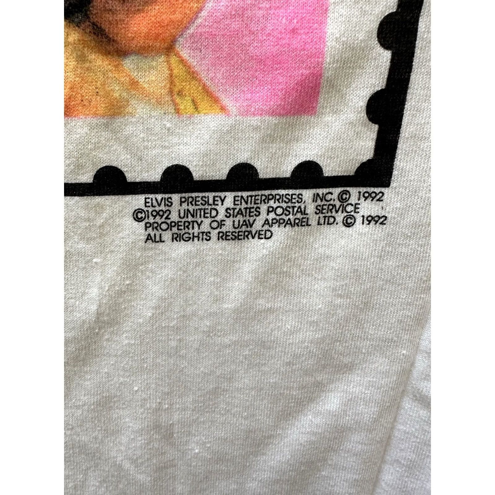 Anvil VINTAGE Elvis Presley USPS T-Shirt White XL Mens 90s Rock Music Elvis 50s 60s Anvil Crew Neck Short Sleeve USA Made NWOT Size US XL / EU 56 / 4 - 3 Thumbnail