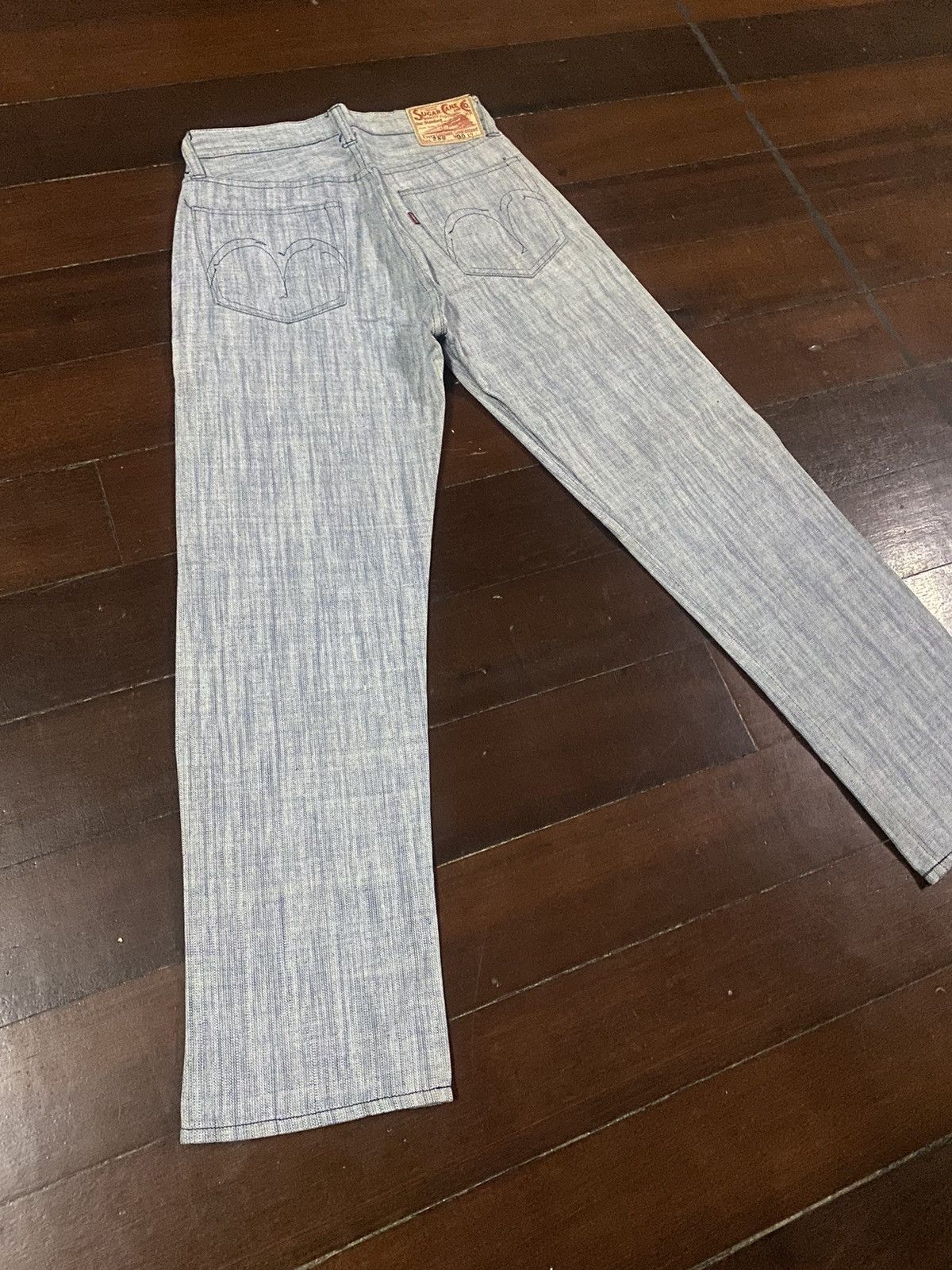 Iron Heart VTG SUGAR CANE LOT 286 WIDE LEG LIMITED HARD FABRIC Size US 30 / EU 46 - 3 Thumbnail