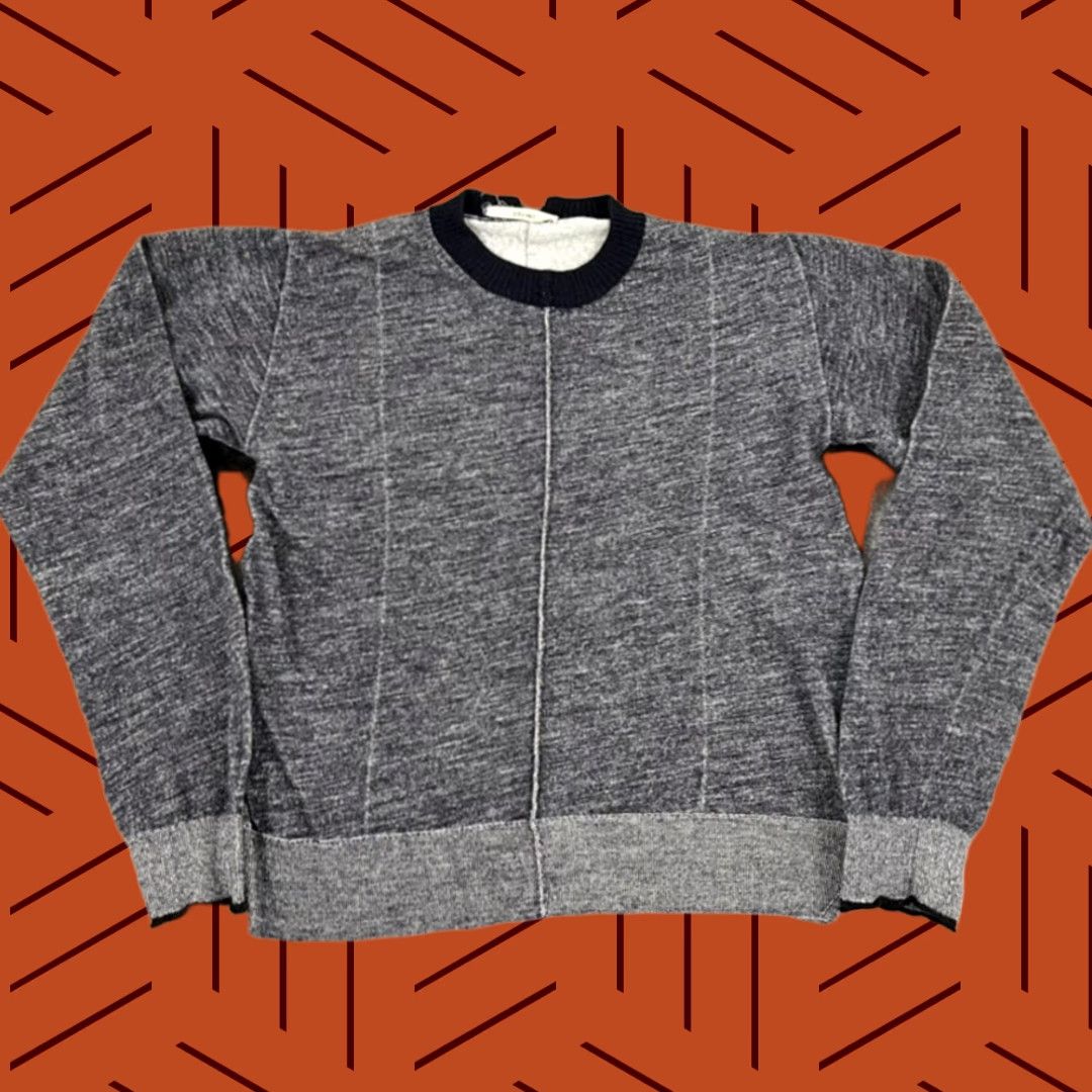 Celine VINTAGE CELINE Sweater Womens Small FR 36 Gray Wool Blend Mohair Trim Knit Crewneck Size S / US 4 / IT 40 - 1 Thumbnail