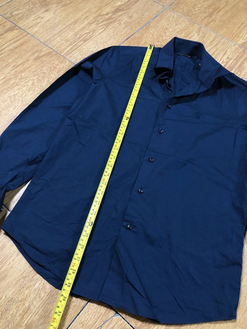 Roberto Cavalli Roberto Cavalli Men's Blue Long Sleeve Dress Shirt Size US M / EU 48-50 / 2 - 12 Thumbnail