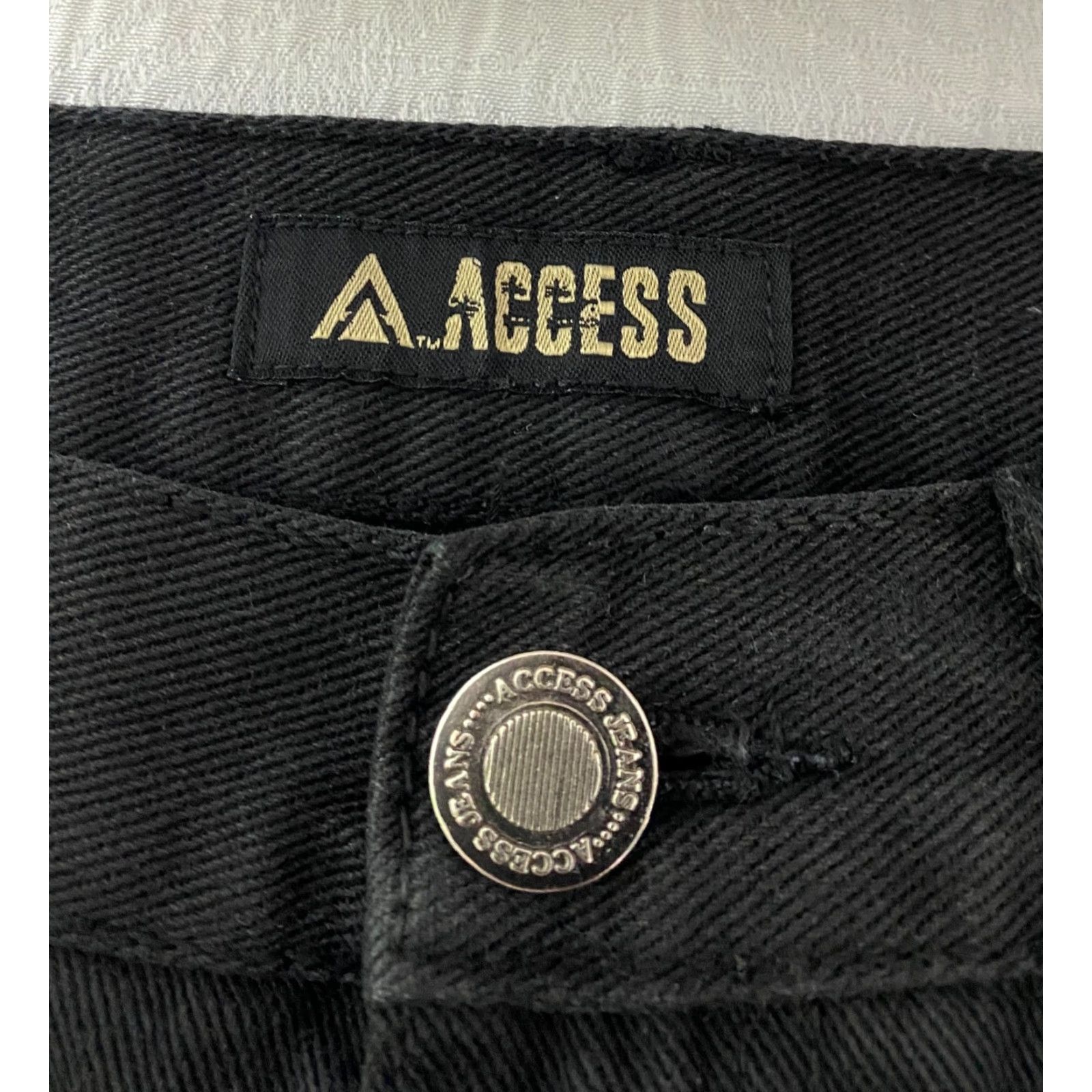 Vintage Access Jean Shorts Mens Bermuda 34 Black Jorts Pocket 5-Pocket Denim Cotton Polyester Hip Hop Streetwear Casual Summer 90s Womens? Size US 34 / EU 50 - 4 Thumbnail