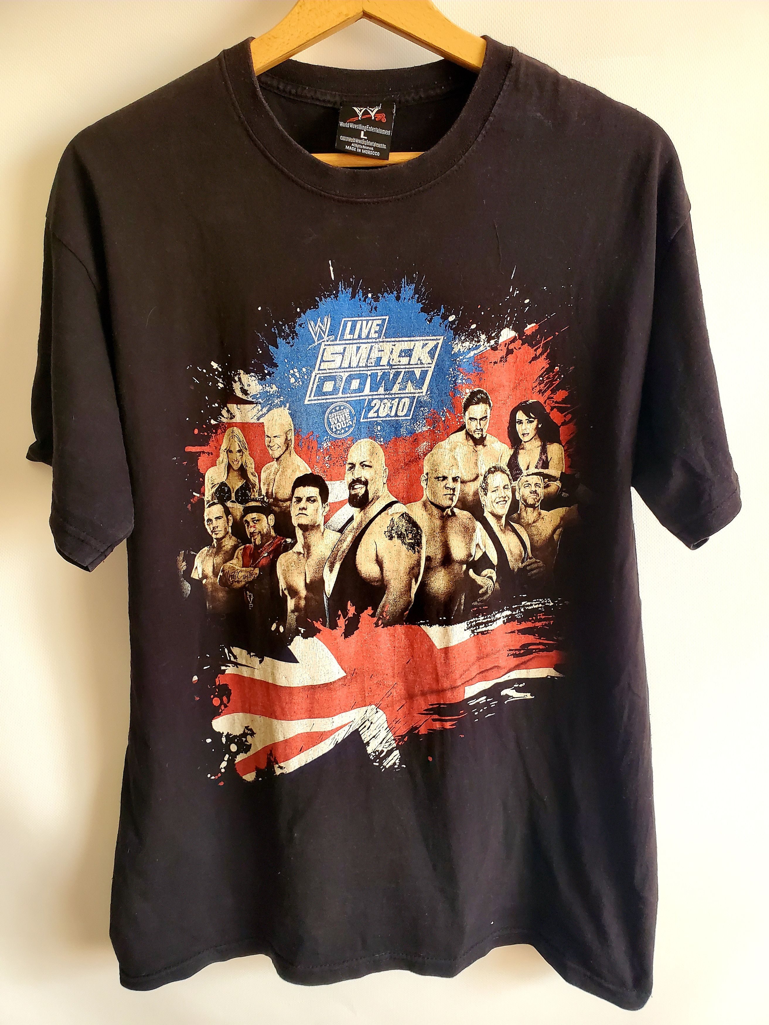 Vintage × WWE × WWF WWE Smackdown Wrestle Mania Live UK Tour T-Shirt SIZE L Size US L / EU 52-54 / 3 - 1 Thumbnail