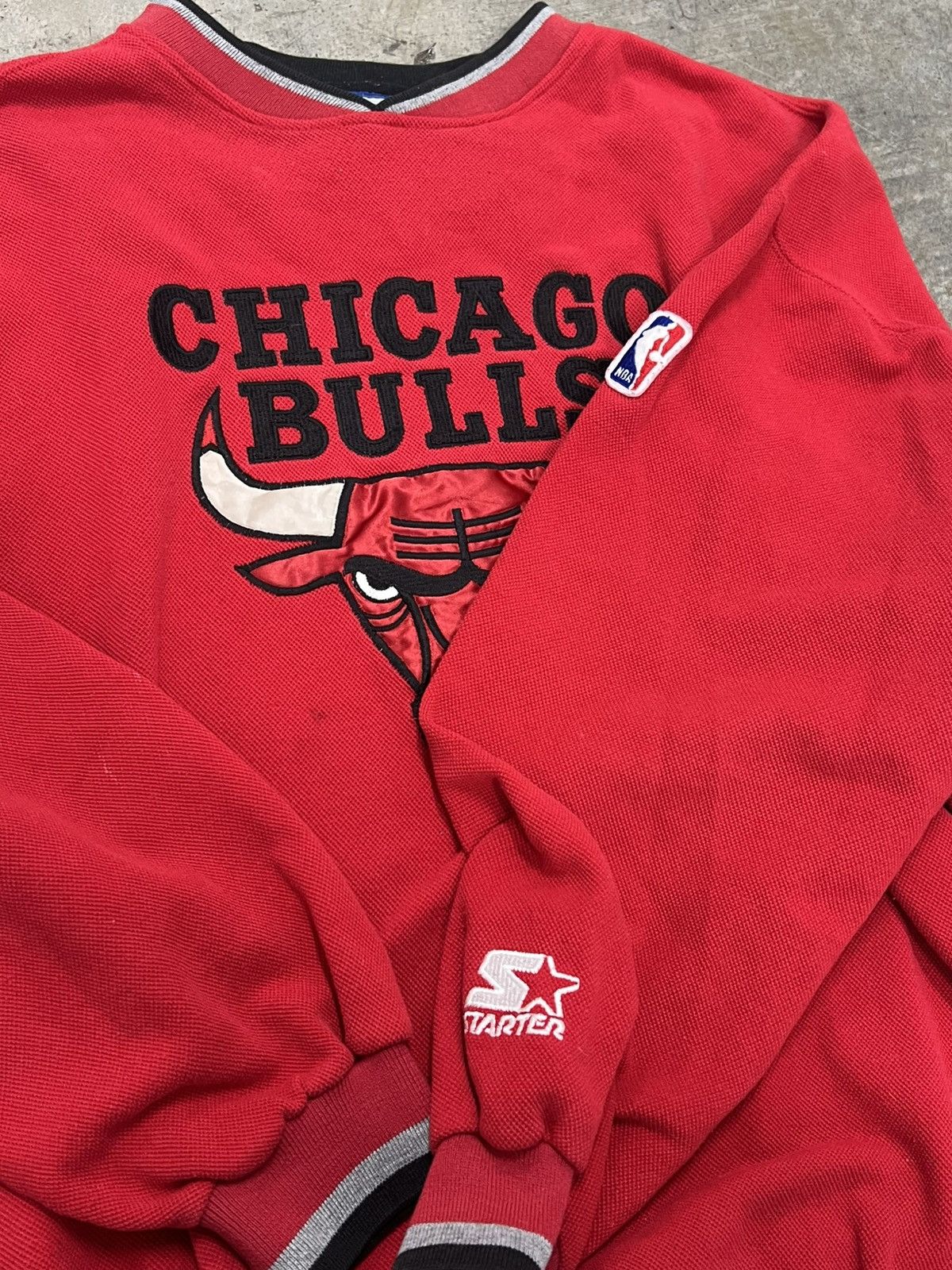Starter Vintage 90s Starter Chicago Bulls crewneck Size US XL / EU 56 / 4 - 3 Thumbnail