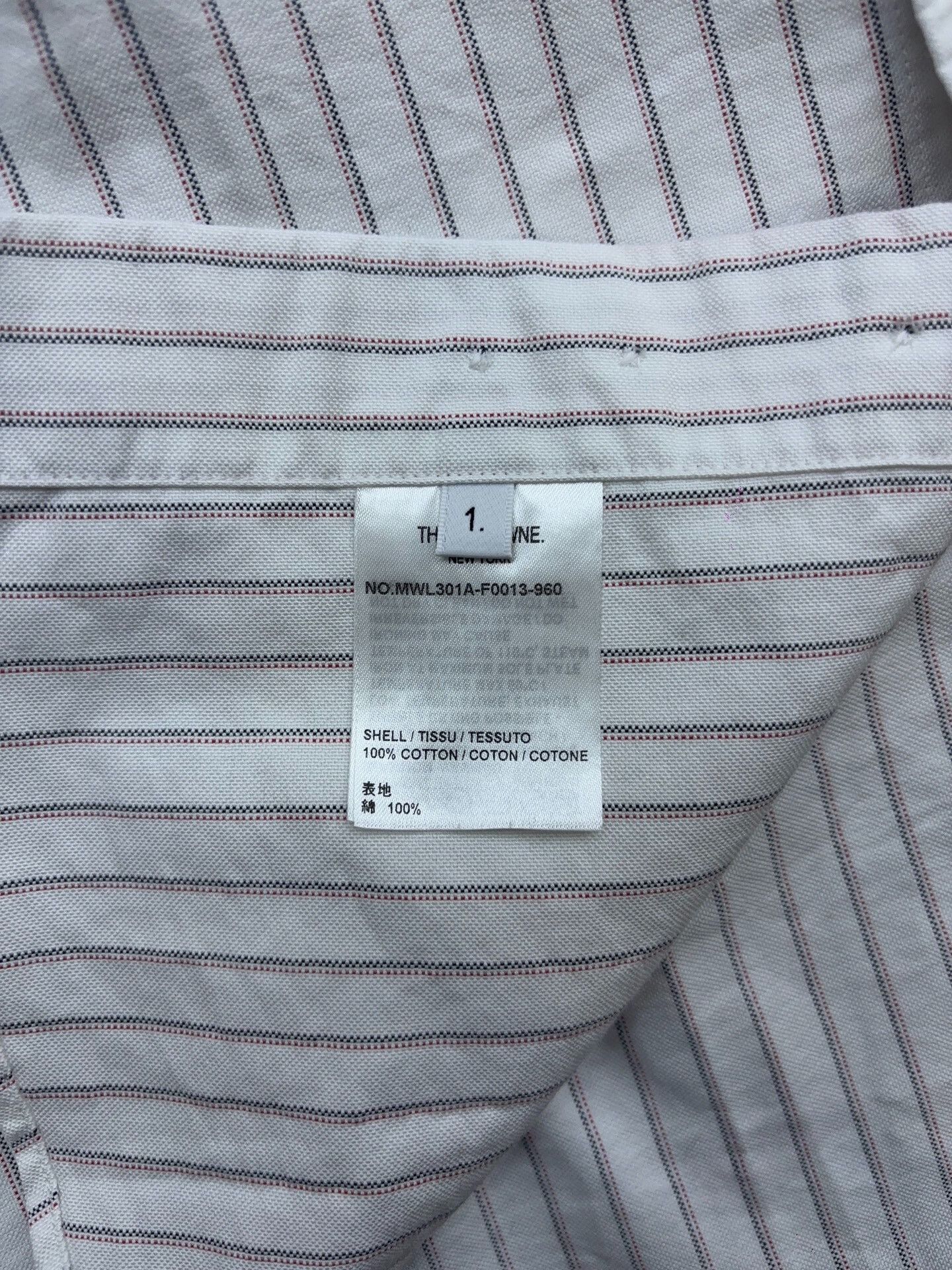 Thom Browne thom browne classic striped long sleeve shirt Size US M / EU 48-50 / 2 - 6 Thumbnail