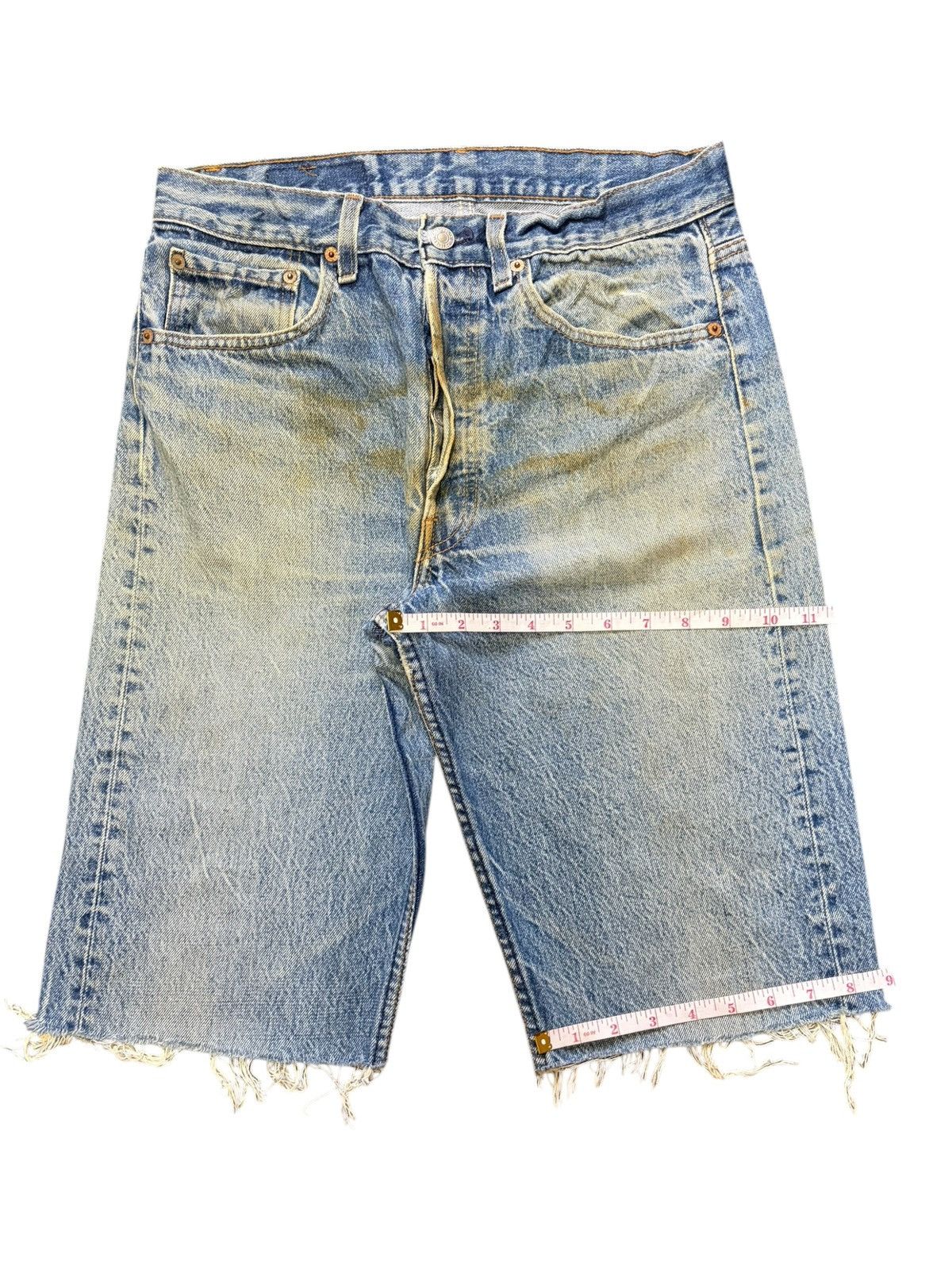 Levi's Vintage 90s Levis 501xx Mud Wash Distress Jean Shorts Size US 29 - 8 Thumbnail