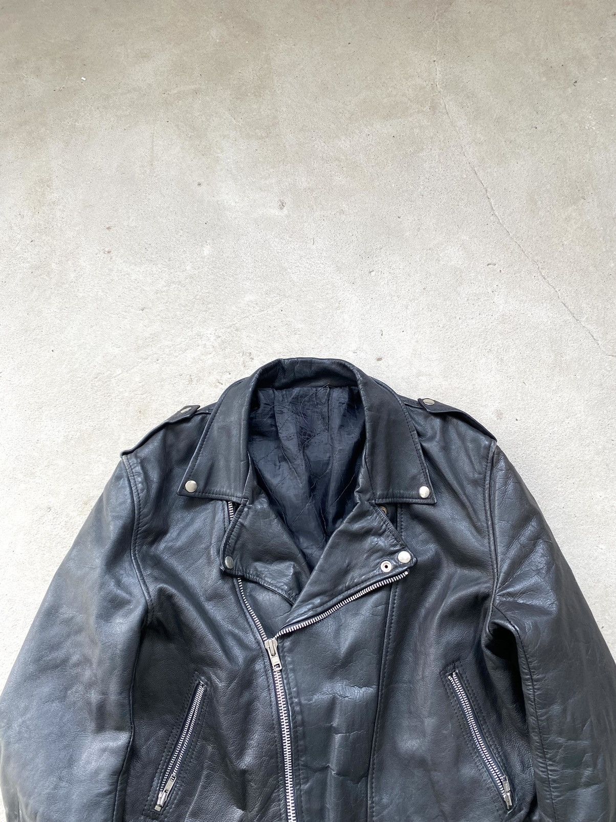 Other Rare! Vintage 70s Leather Jacket Art Face In Snakes Medusa Size US L / EU 52-54 / 3 - 5 Thumbnail